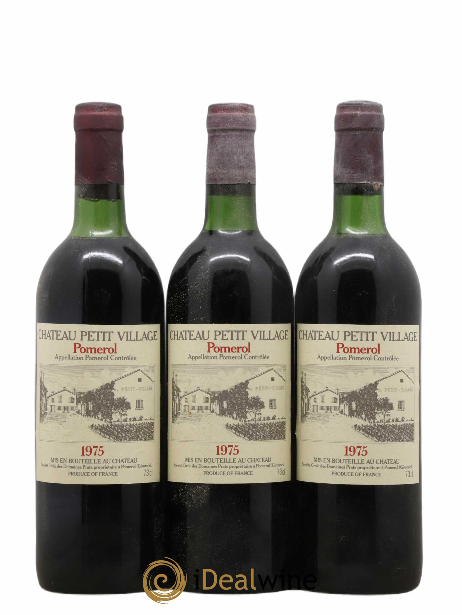 Château Petit Village (sans prix de réserve) 1975 - Lot de 3 bouteilles - 0