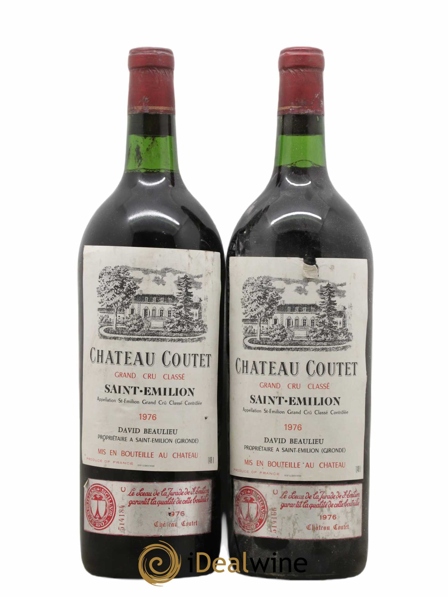 Saint-Émilion Grand Cru Château Coutet 1976 - Lot de 2 magnums - 0
