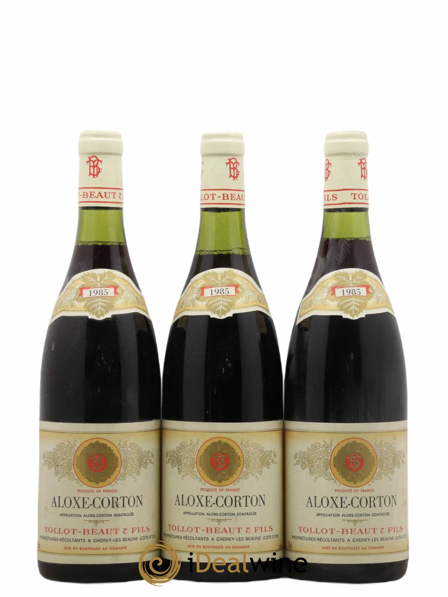 Aloxe-Corton Tollot Beaut (Domaine) Tollot 1985 - Lot de 3 bouteilles - 0