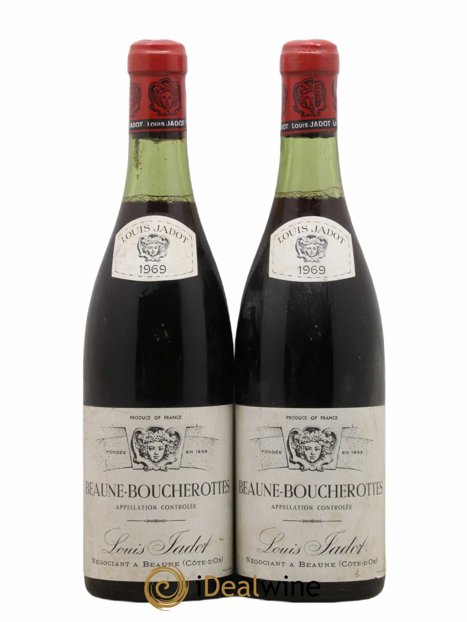 Beaune 1er Cru Boucherottes Maison Louis Jadot 1969 - Lot de 2 bouteilles - 0