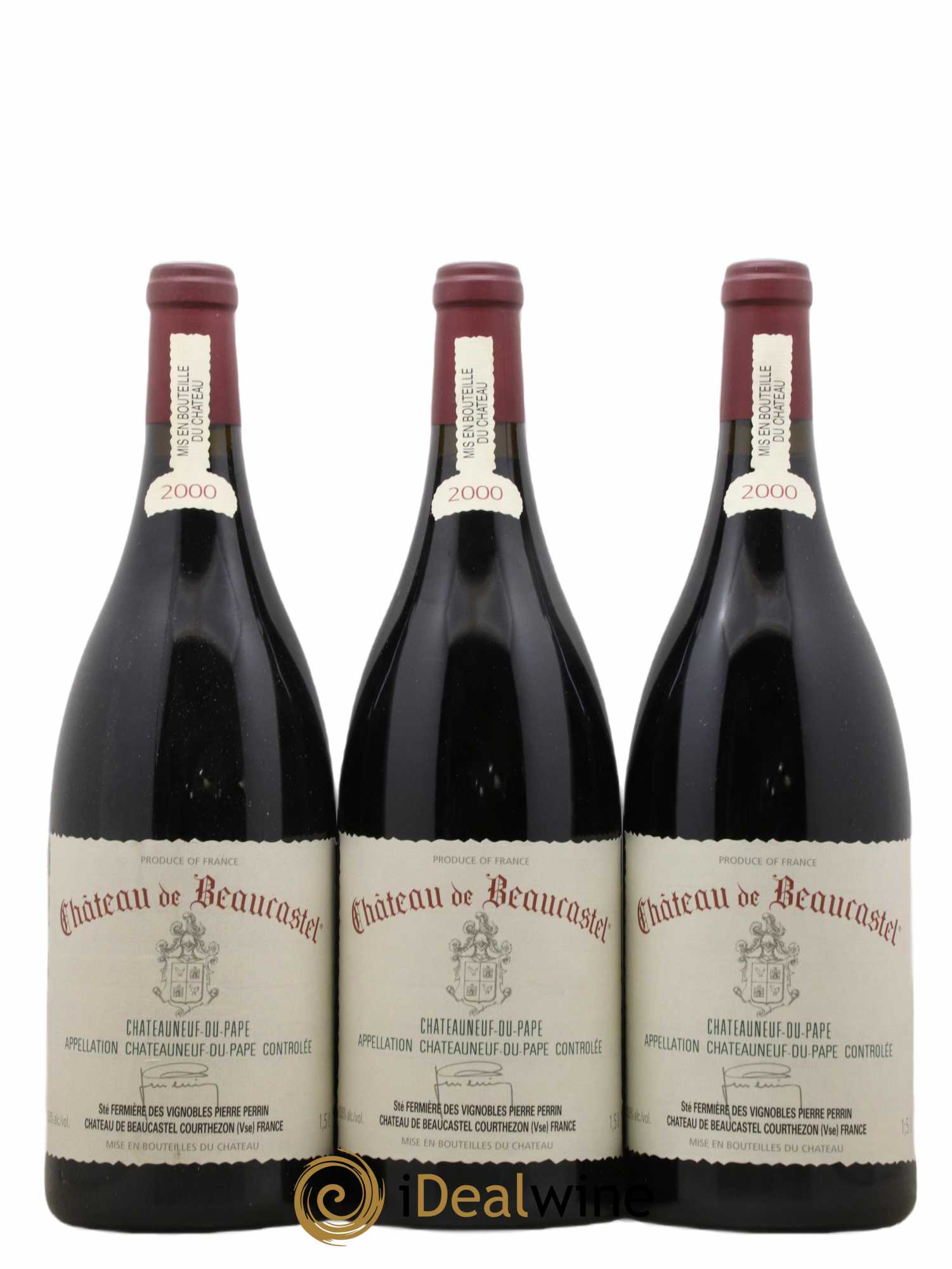 Châteauneuf-du-Pape Château de Beaucastel Famille Perrin (sans prix de réserve) 2000 - Lot de 3 magnums - 0