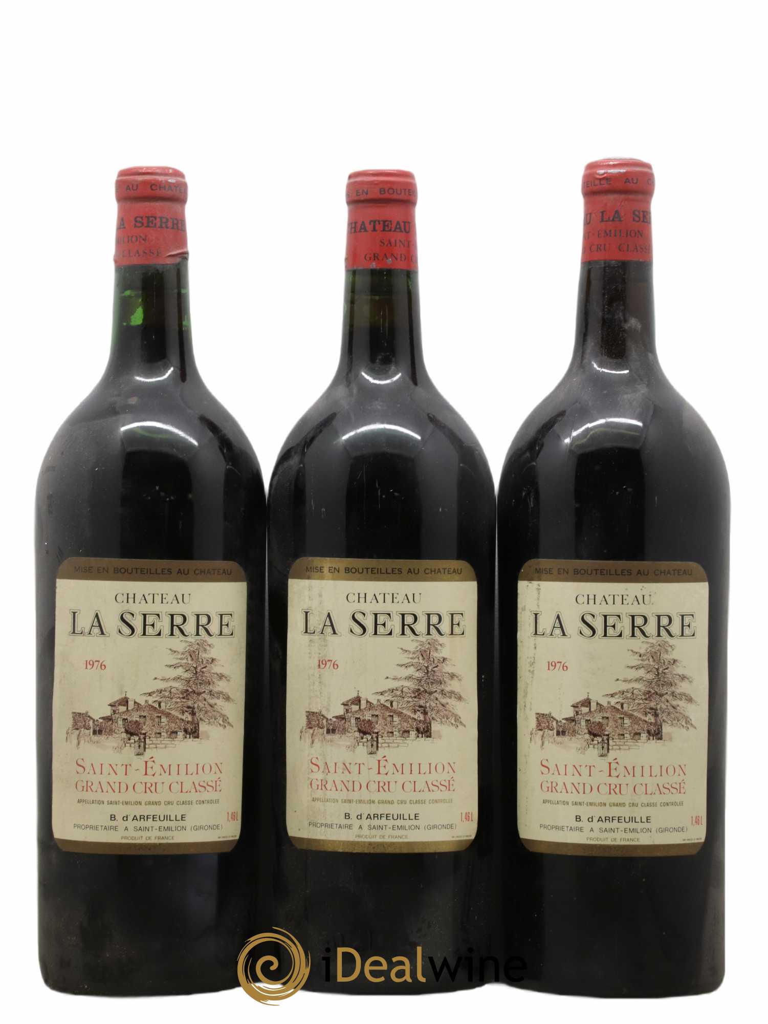 Château la Serre Grand Cru Classé 1976 - Lot de 3 magnums - 0