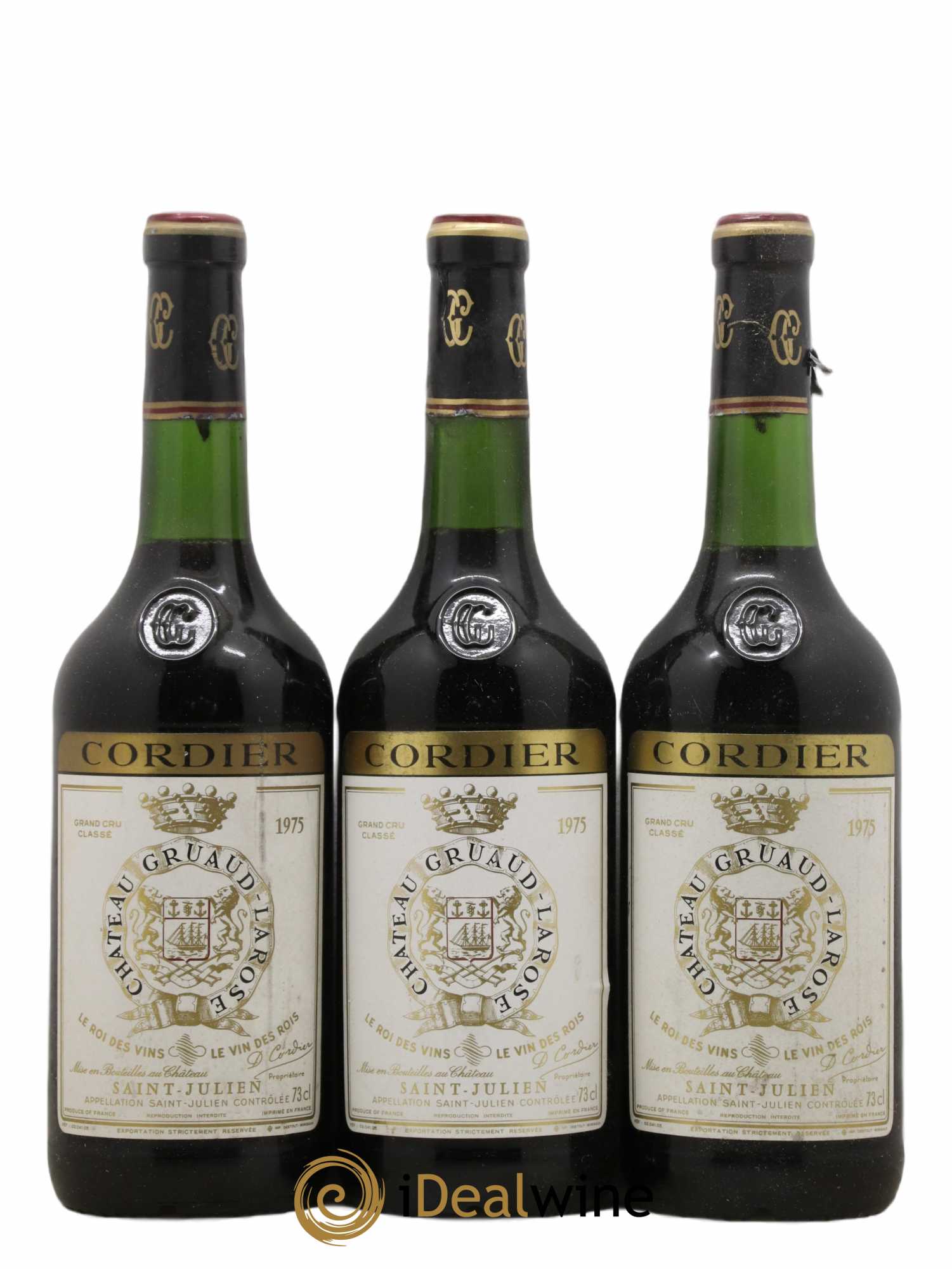 Château Gruaud Larose 2ème Grand Cru Classé 1975 - Lot de 3 bouteilles - 0