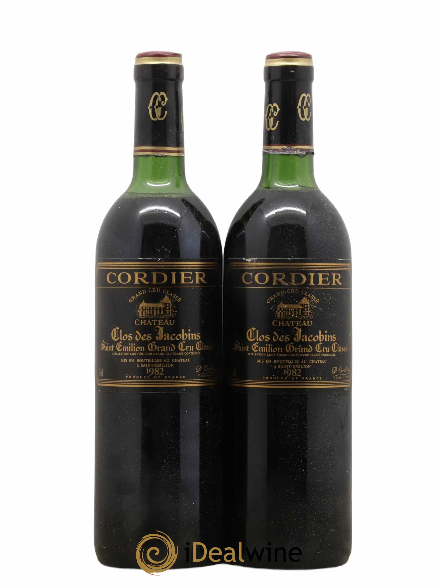 Château Clos des Jacobins Grand Cru Classé 1982 - Lot de 2 bouteilles - 0
