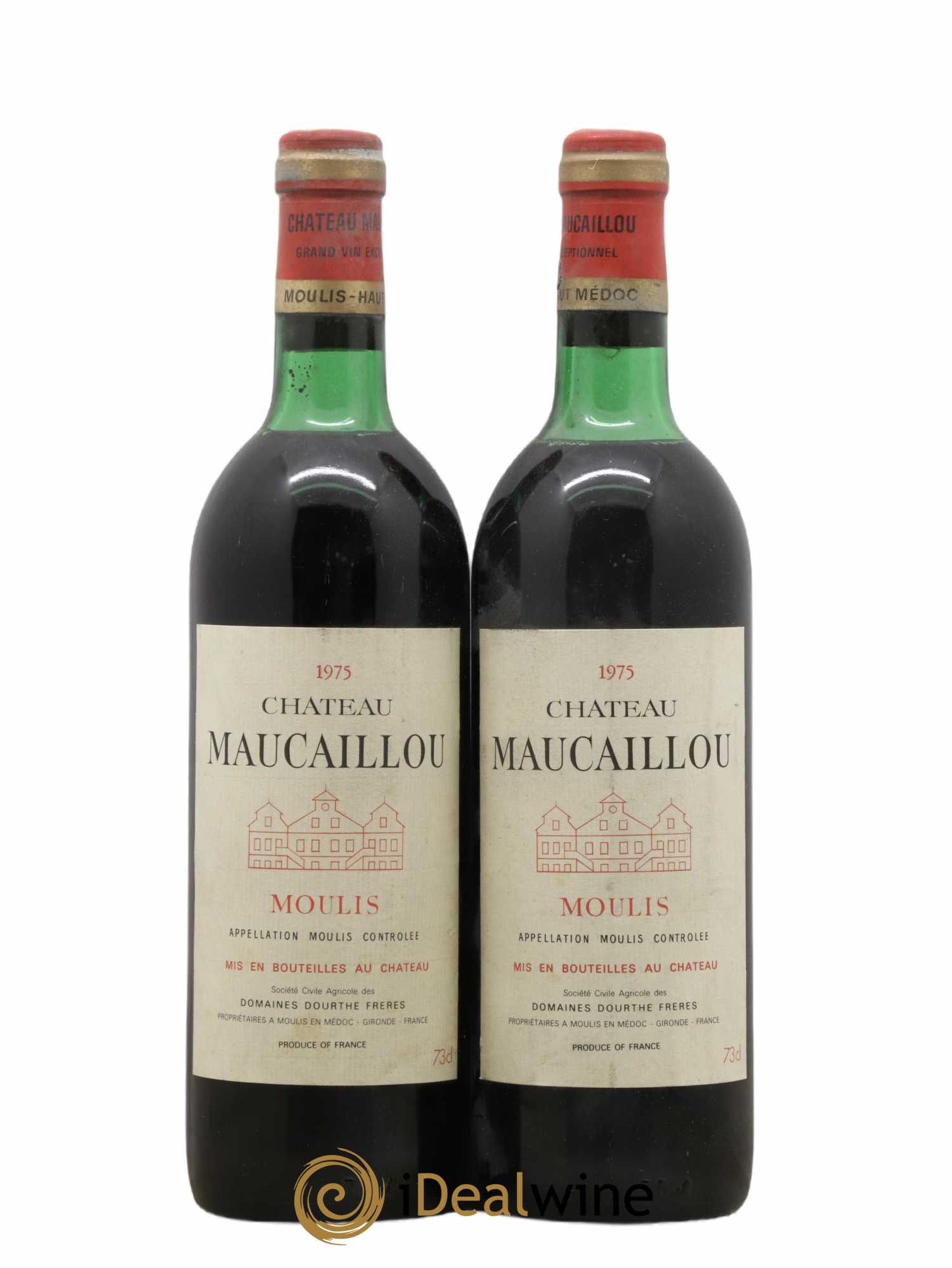 Château Maucaillou (sans prix de réserve) 1975 - Lot de 2 bouteilles - 0
