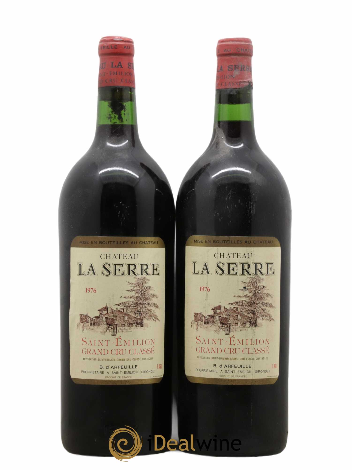Château la Serre Grand Cru Classé 1976 - Lot de 2 magnums - 0