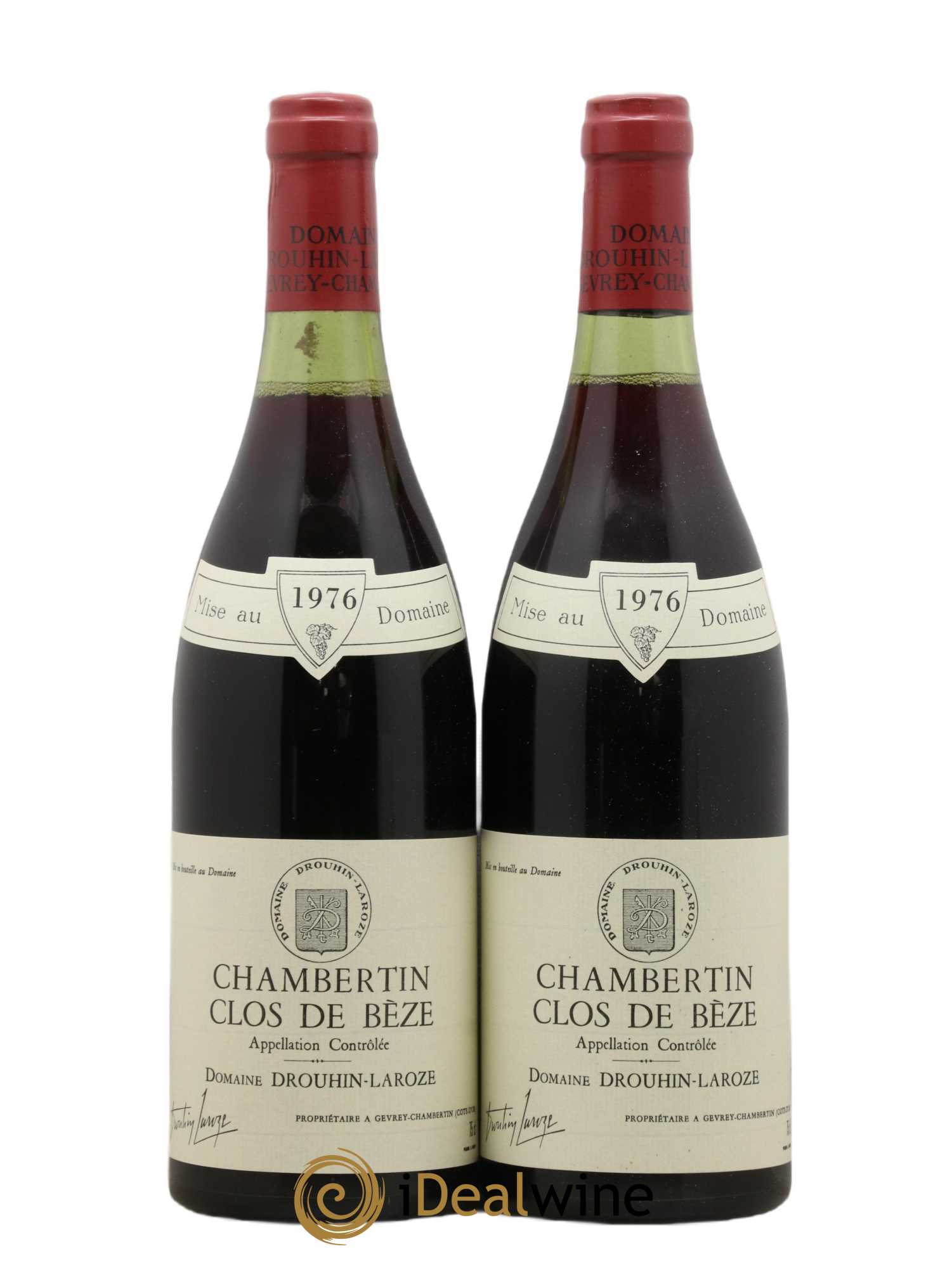 Chambertin Clos de Bèze Grand Cru Domaine Drouhin-Laroze (sans prix de réserve) 1976 - Lot de 2 bouteilles - 0