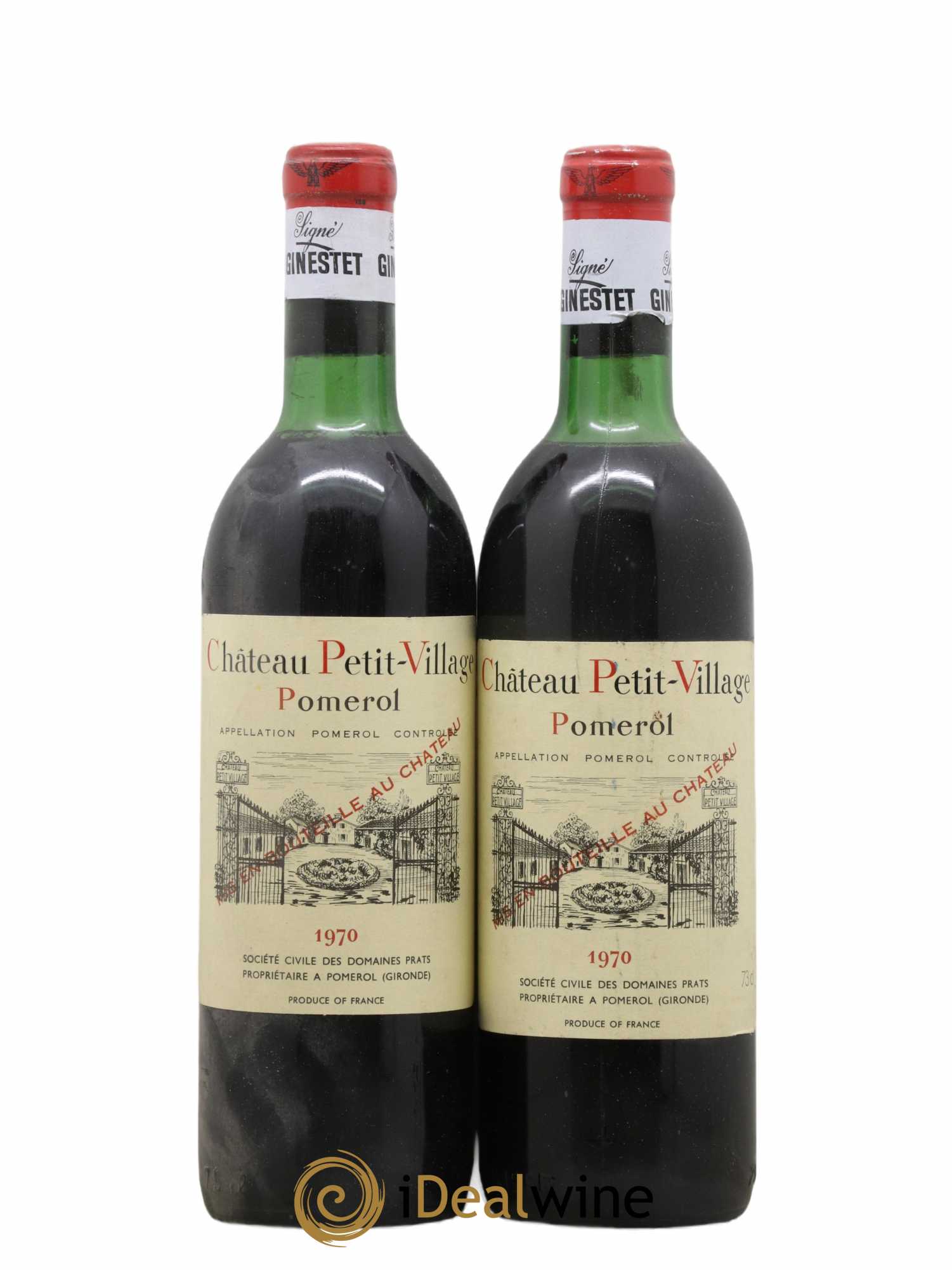 Château Petit Village (sans prix de réserve) 1970 - Lot de 2 bouteilles - 0