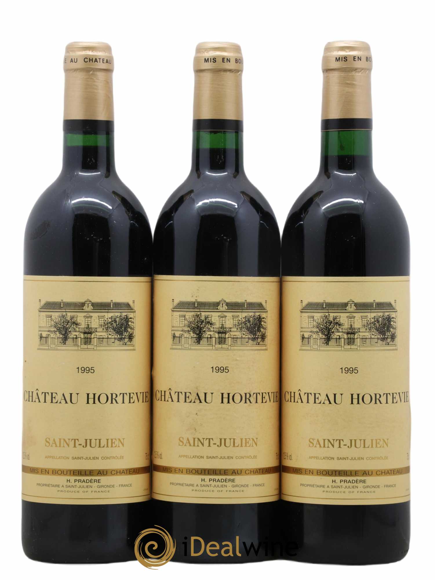 Saint-Julien Château Hortevie 1995 - Posten von 3 Flaschen - 0