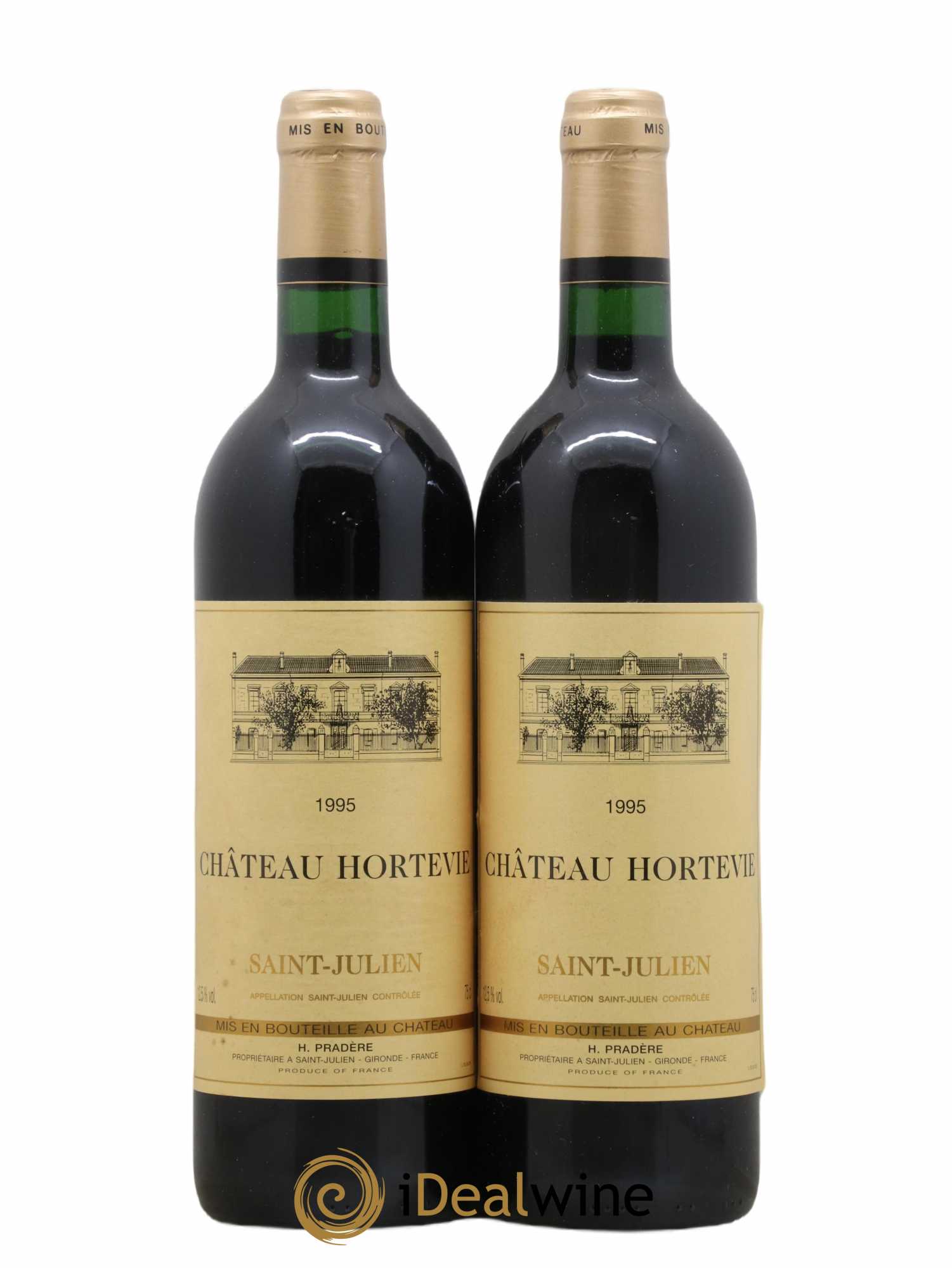 Saint-Julien Château Hortevie 1995 - Posten von 2 Flaschen - 0