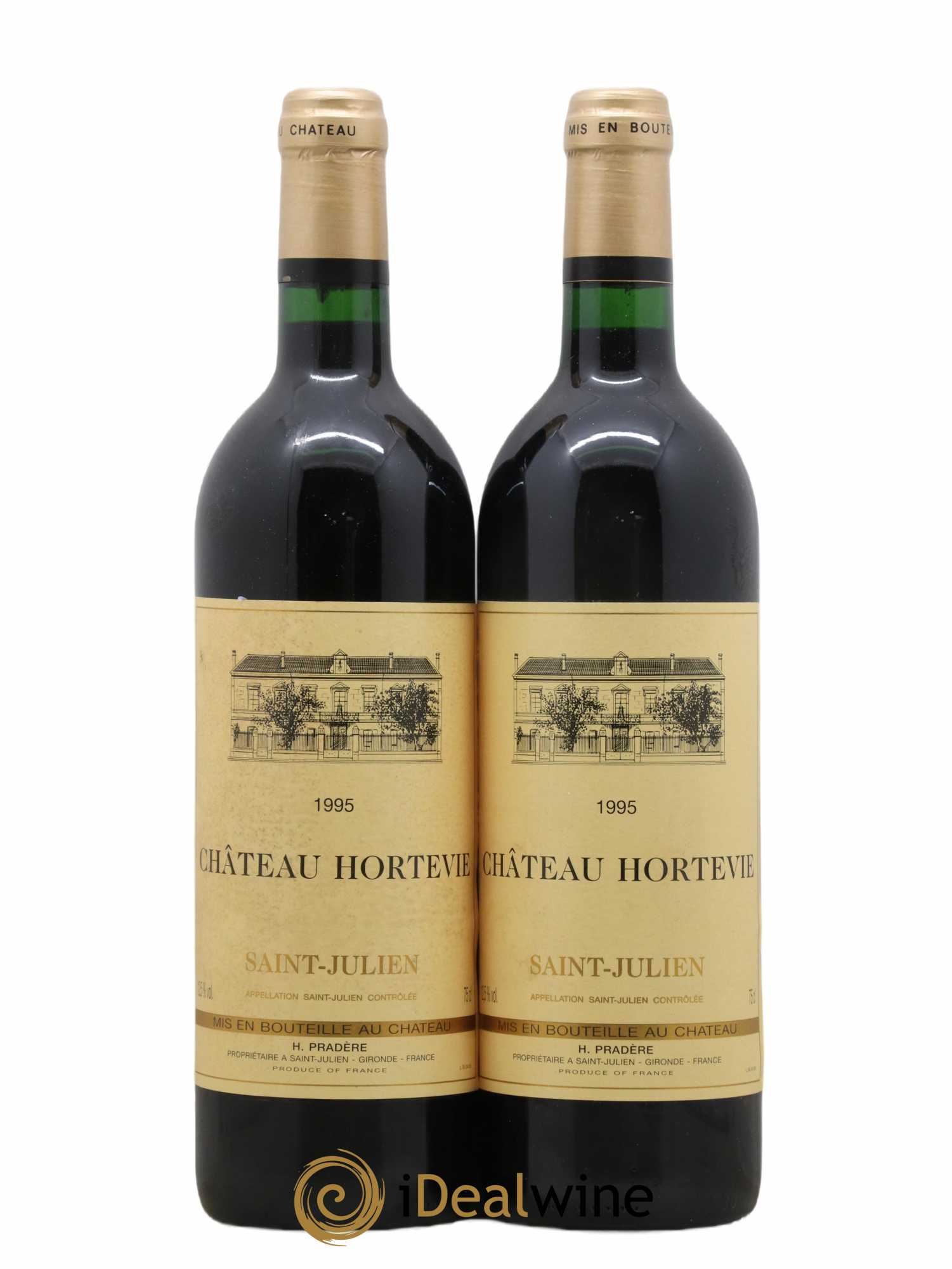 Saint-Julien Château Hortevie 1995 - Posten von 2 Flaschen - 0