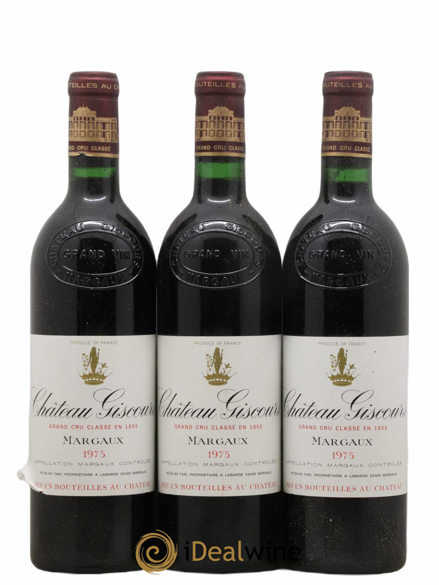 Château Giscours 3ème Grand Cru Classé 1975 - Lot de 3 bouteilles - 0