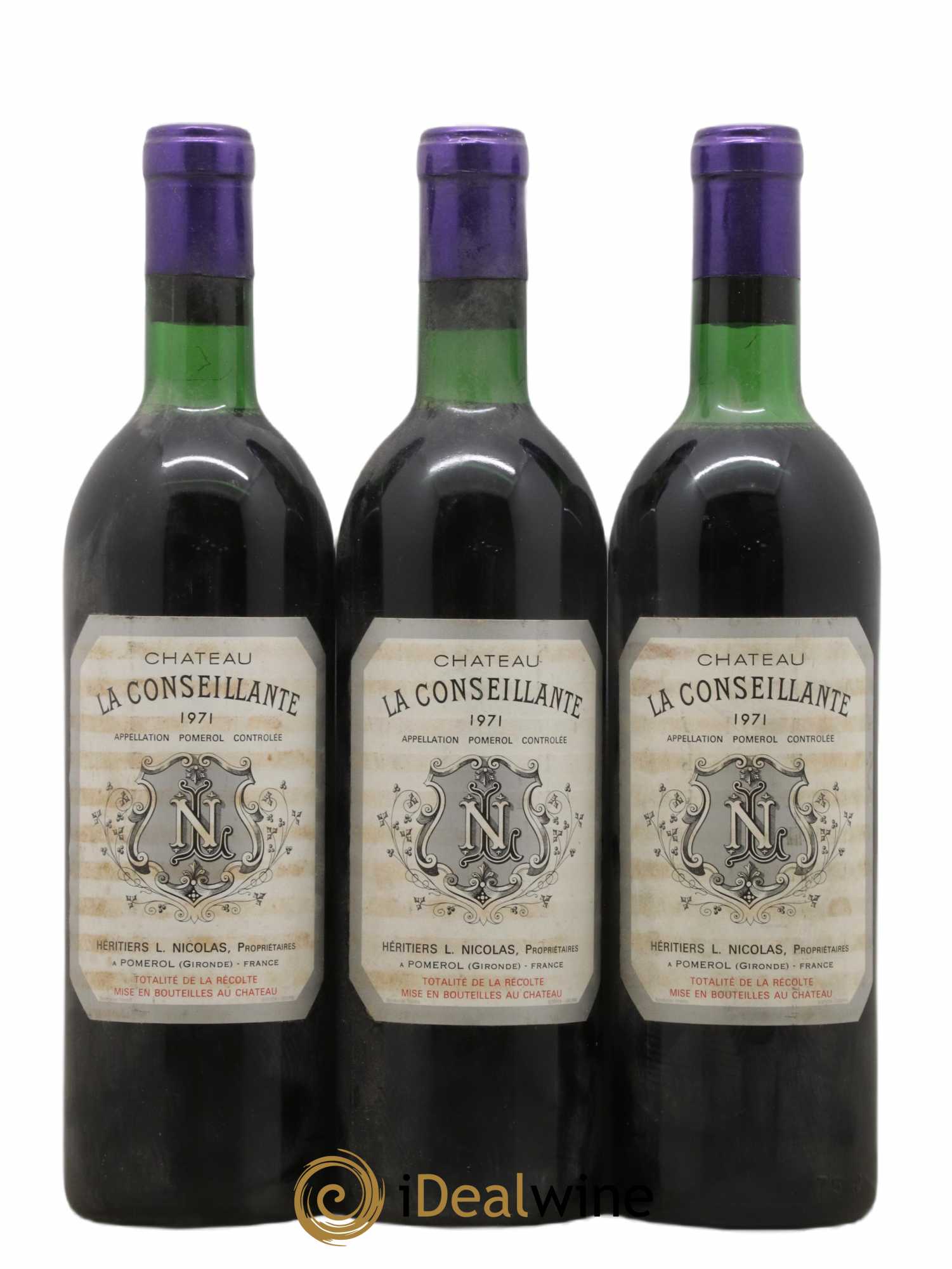 Château la Conseillante 1971 - Lot of 3 bottles - 0