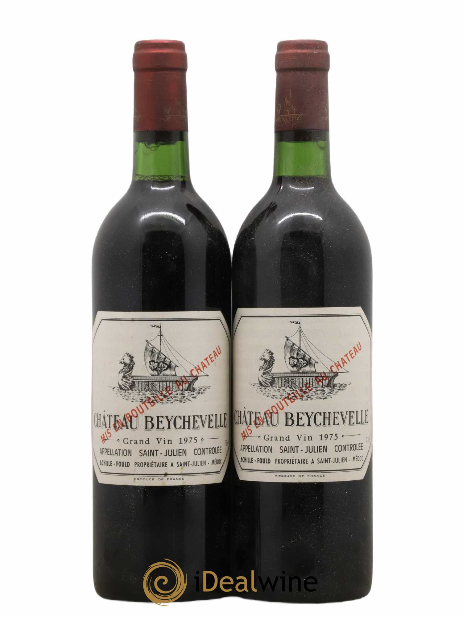 Château Beychevelle 4ème Grand Cru Classé 1975 - Lot de 2 bouteilles - 0