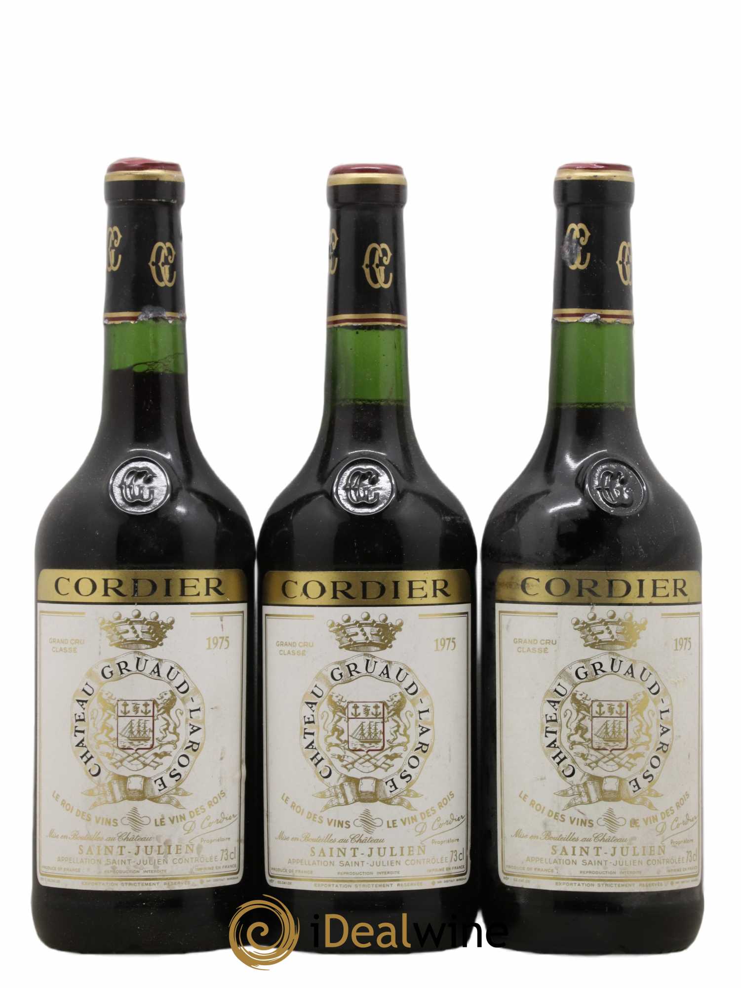 Château Gruaud Larose 2ème Grand Cru Classé 1975 - Lot de 3 bouteilles - 0