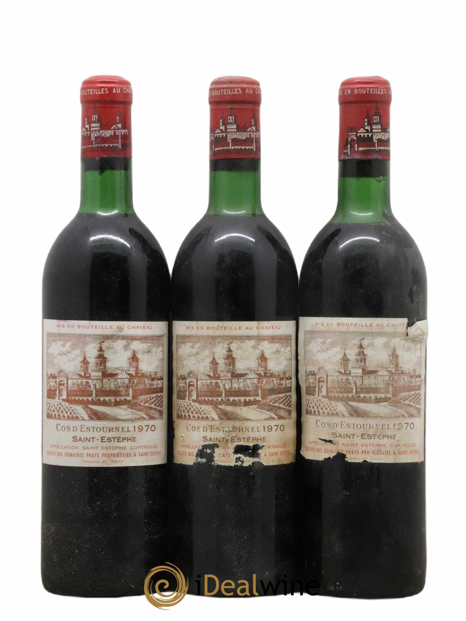 Cos d'Estournel 2ème Grand Cru Classé 1970 - Lot de 3 bouteilles - 0