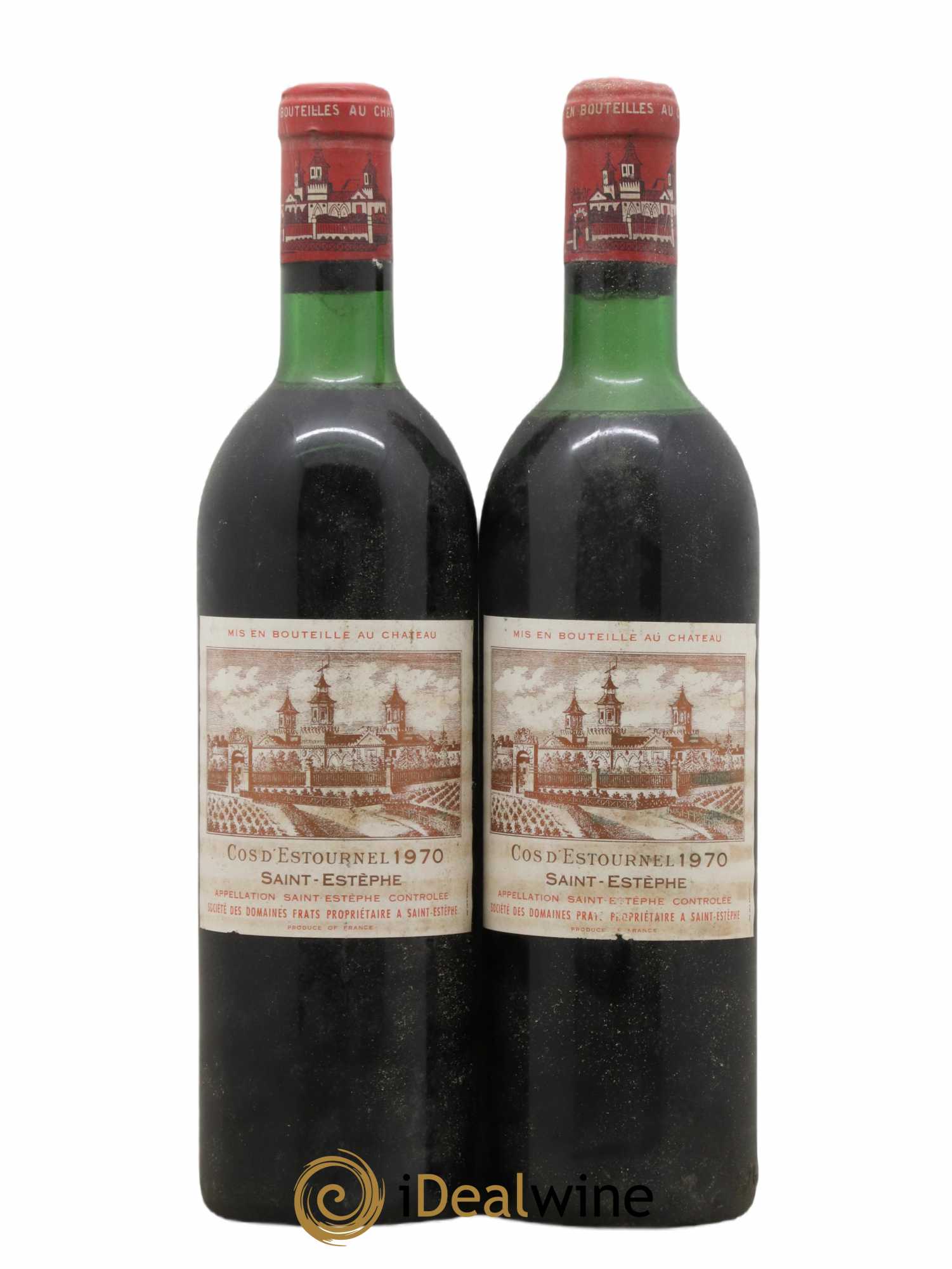 Cos d'Estournel 2ème Grand Cru Classé (sans prix de réserve) 1970 - Lot de 2 bouteilles - 0