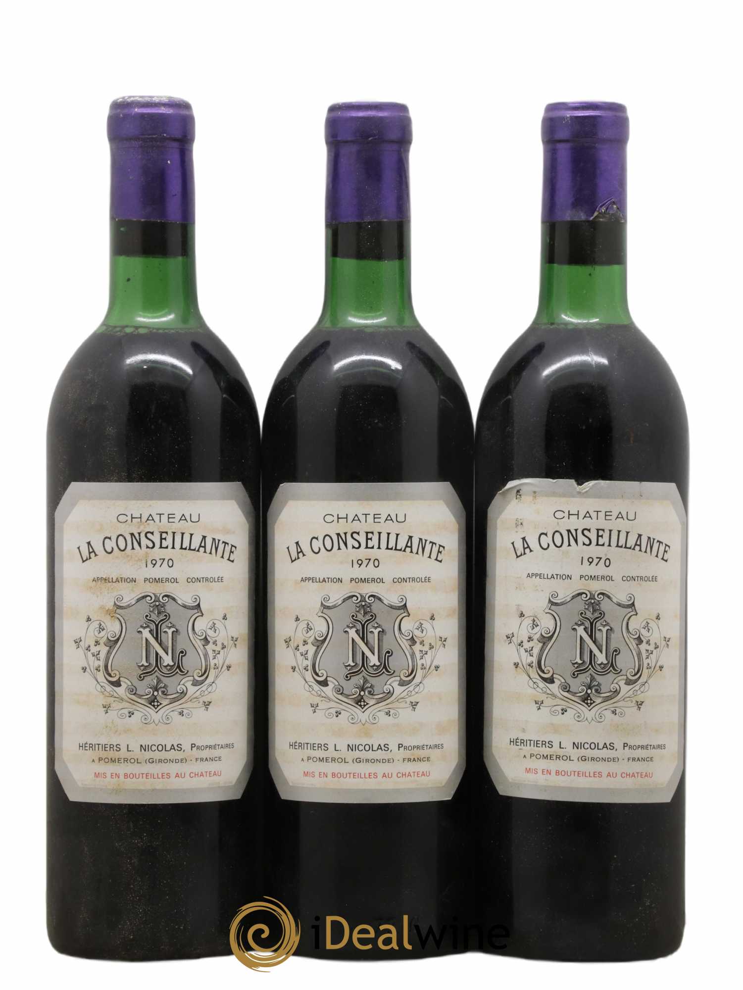 Château la Conseillante 1970 - Lot of 3 bottles - 0