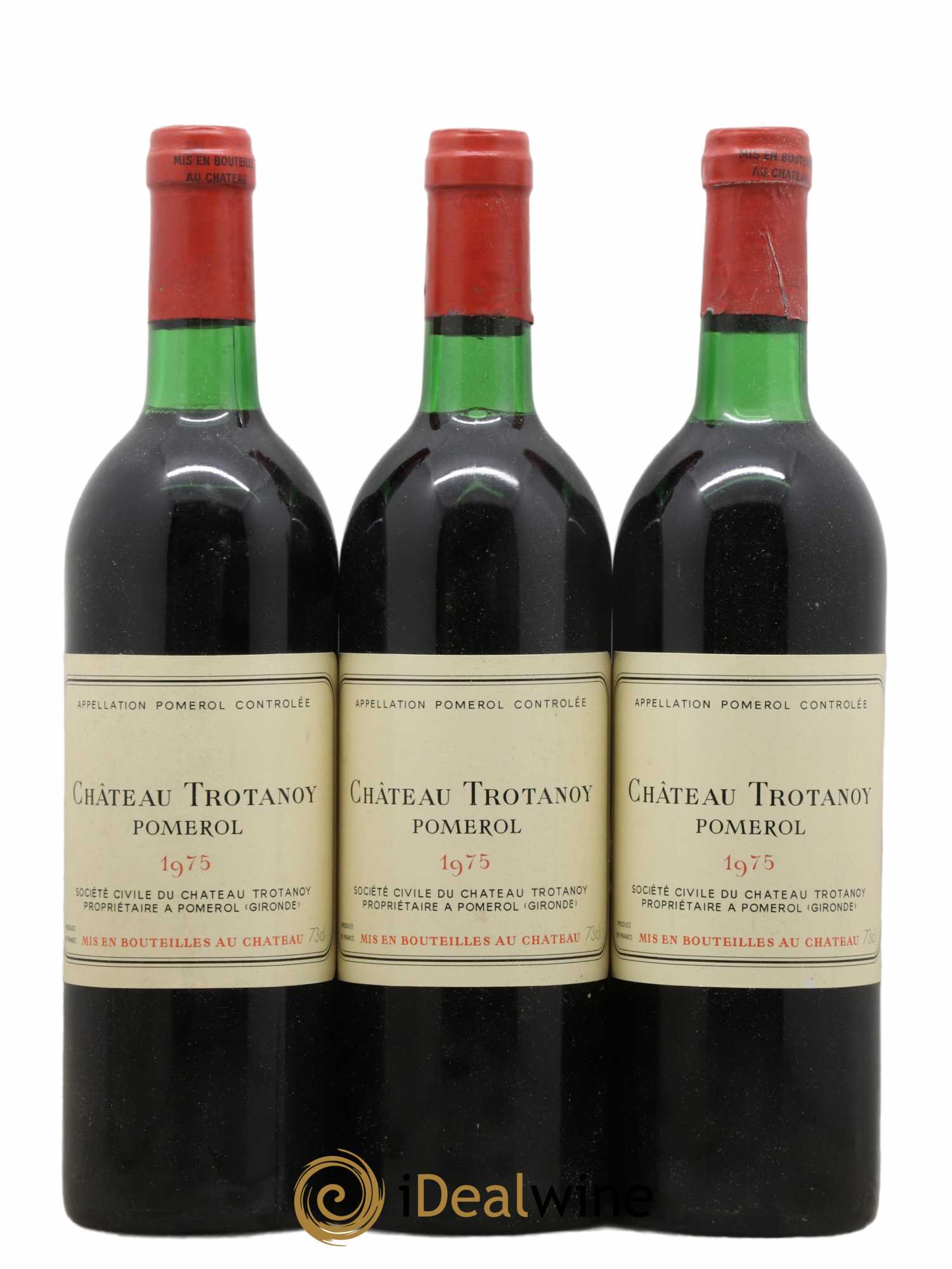 Château Trotanoy 1975 - Lot de 3 bouteilles - 0