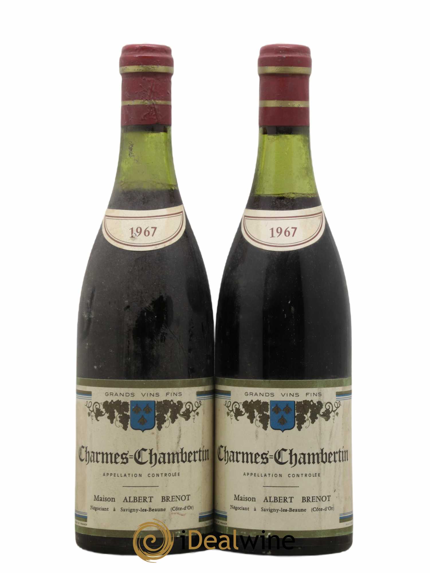 Charmes-Chambertin Grand Cru Albert Brenot 1967 - Lot de 2 bouteilles - 0