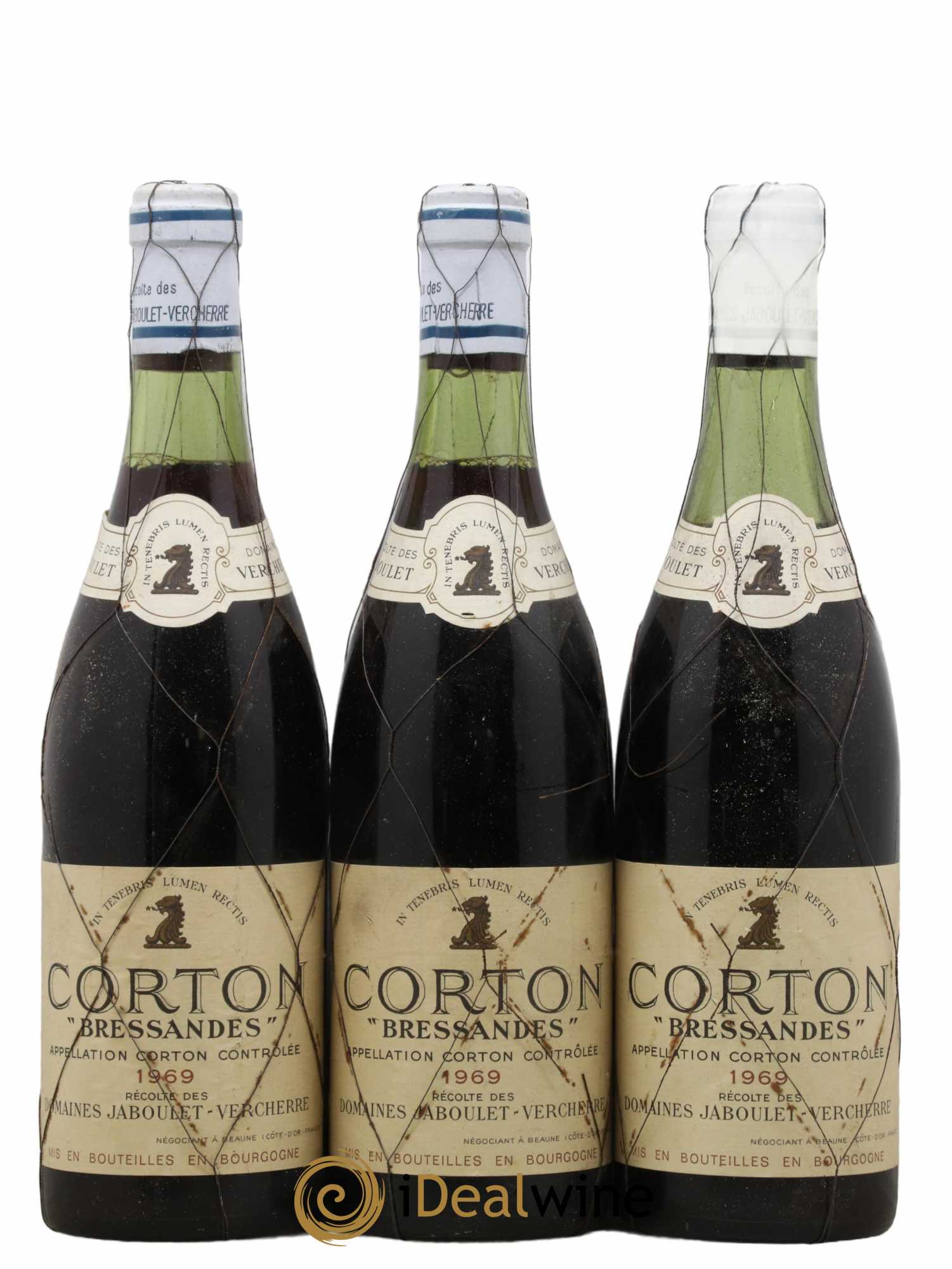 Corton Grand Cru Bressandes Jaboulet Vercherre (sans prix de réserve) 1969 - Posten von 3 Flaschen - 0