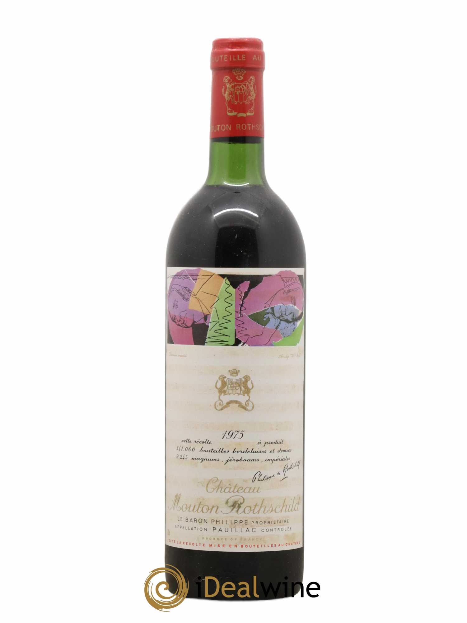 Château Mouton Rothschild 1er Grand Cru Classé 1975 - Lot de 1 bouteille - 0