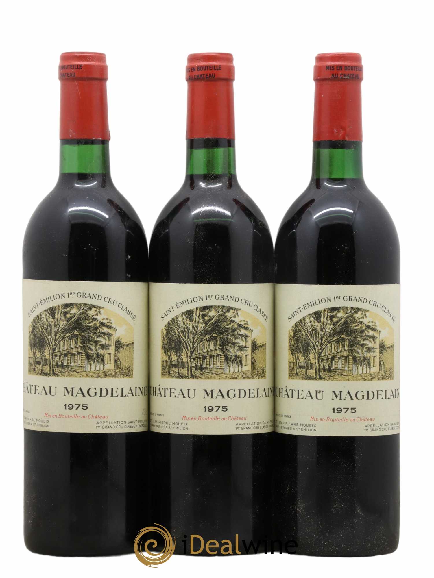 Château Magdelaine 1975 - Lot de 3 bouteilles - 0