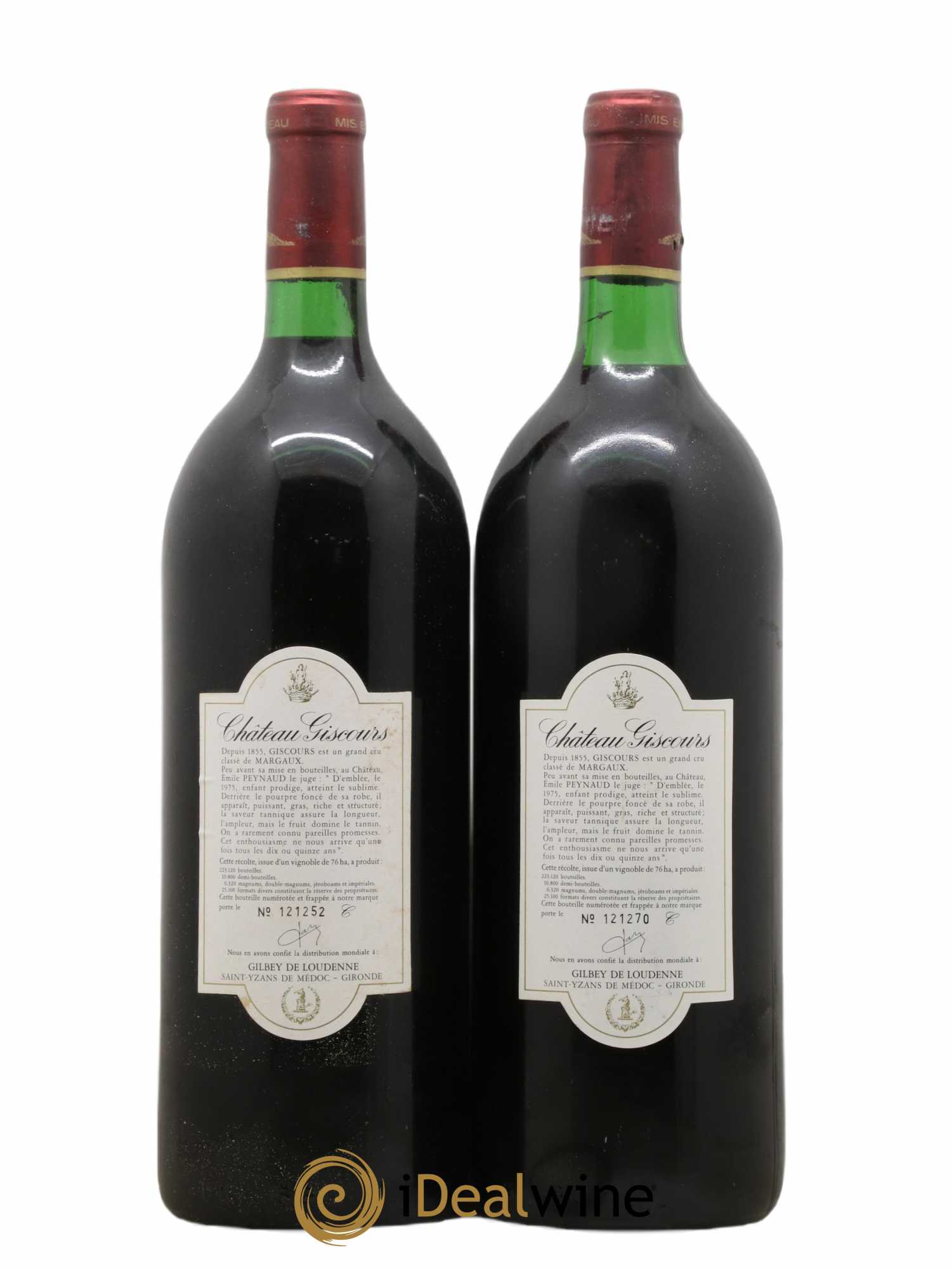 Château Giscours 3ème Grand Cru Classé 1975 - Lot de 2 magnums - 1