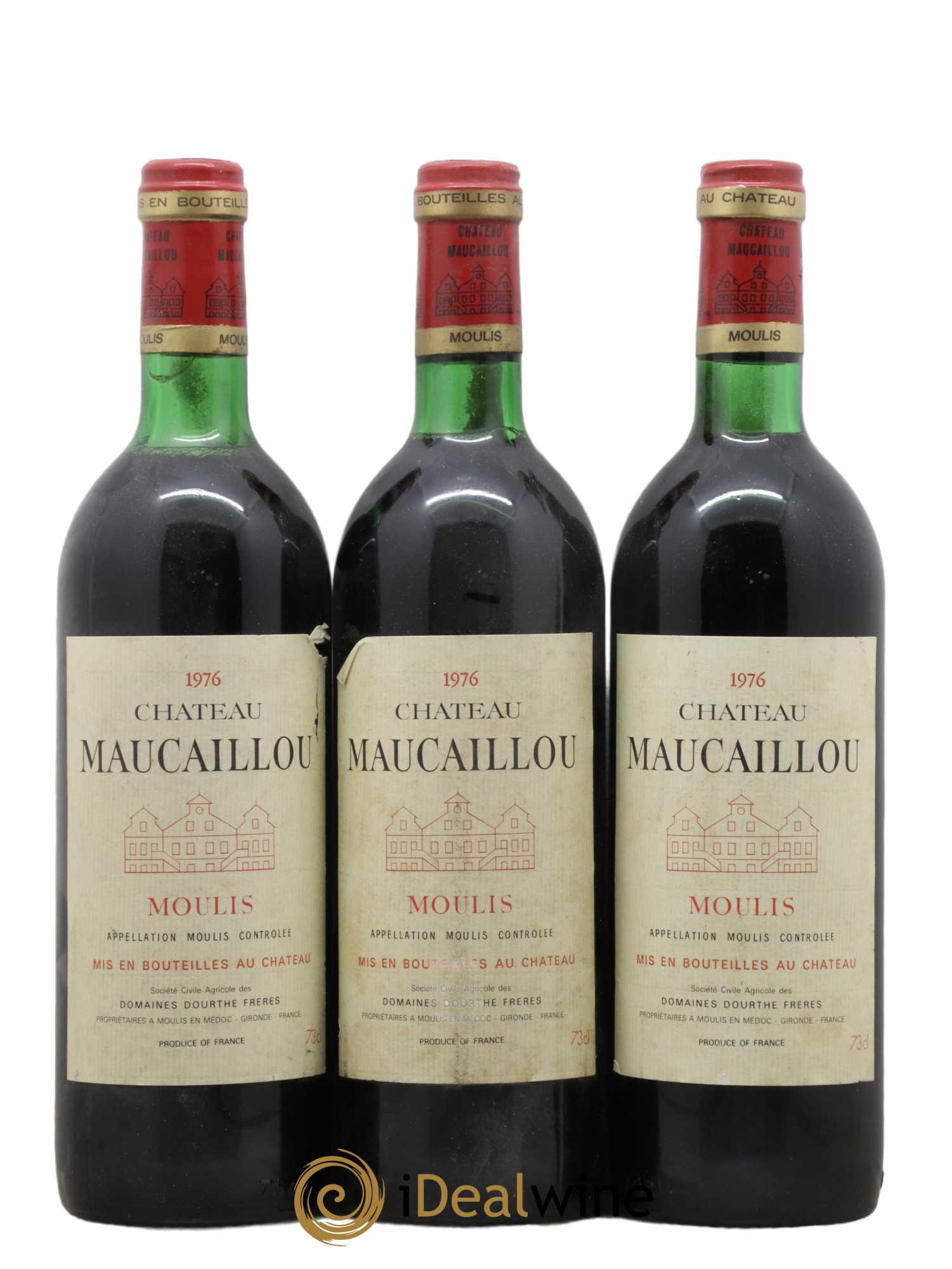 Château Maucaillou (sans prix de réserve) 1976 - Lot de 3 bouteilles - 0