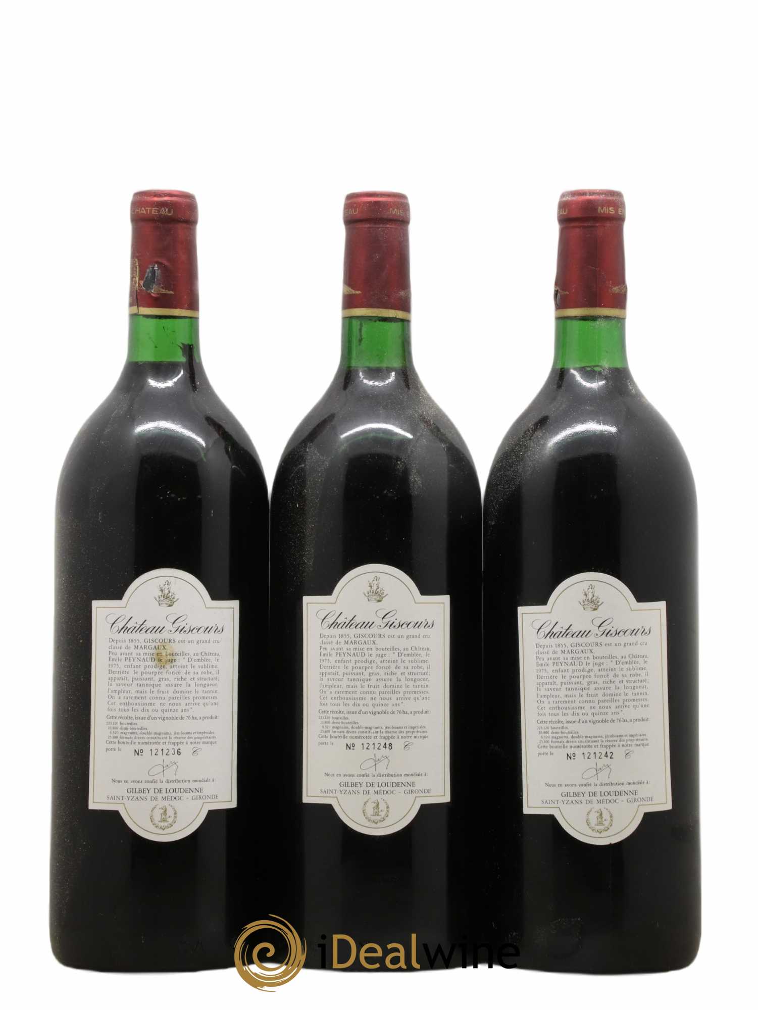Château Giscours 3ème Grand Cru Classé 1975 - Lot de 3 magnums - 1