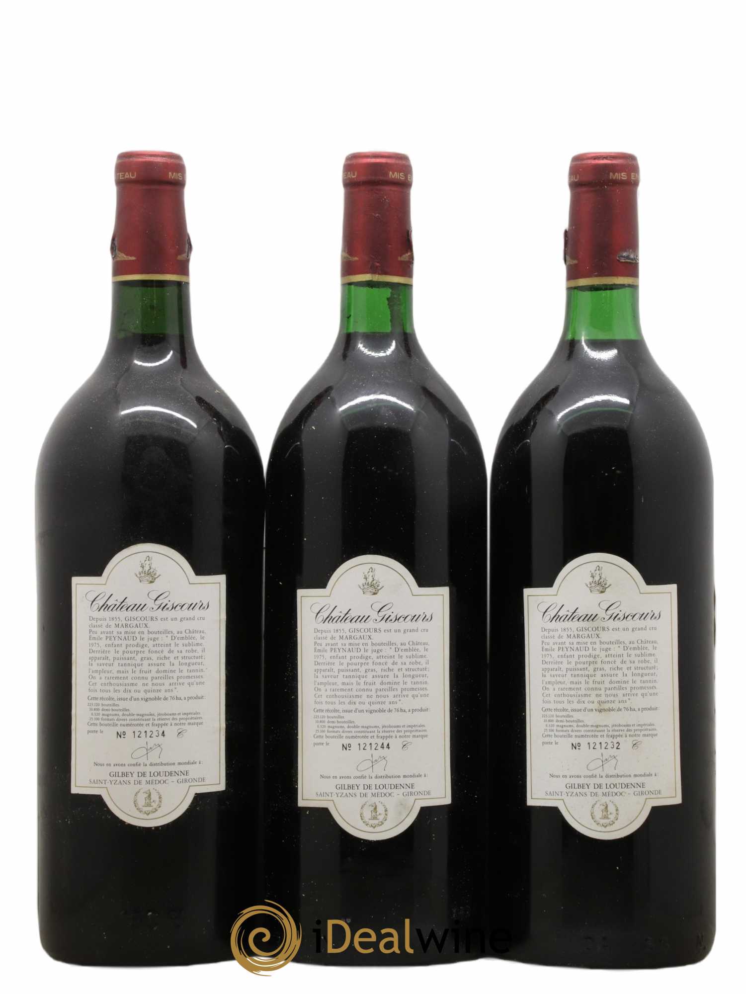 Château Giscours 3ème Grand Cru Classé 1975 - Lot de 3 magnums - 1