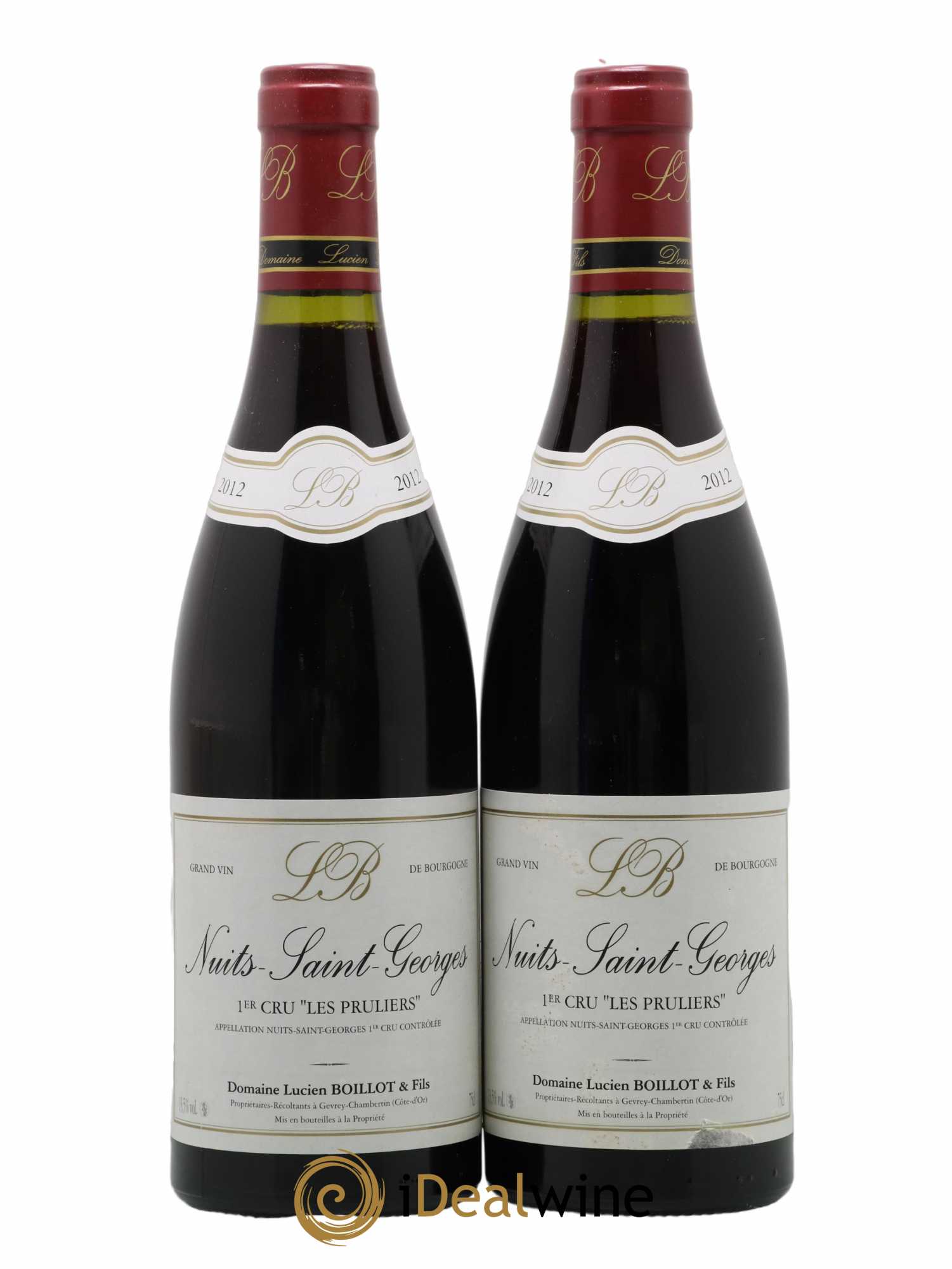 Nuits-Saint-Georges 1er Cru Les Pruliers Lucien Boillot & Fils (Domaine) 2012 - Lot of 2 bottles - 0