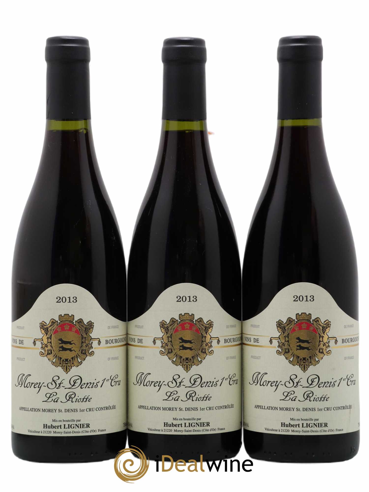Morey Saint-Denis 1er Cru La Riotte Hubert Lignier (Domaine) 2013 - Lot of 3 bottles - 0