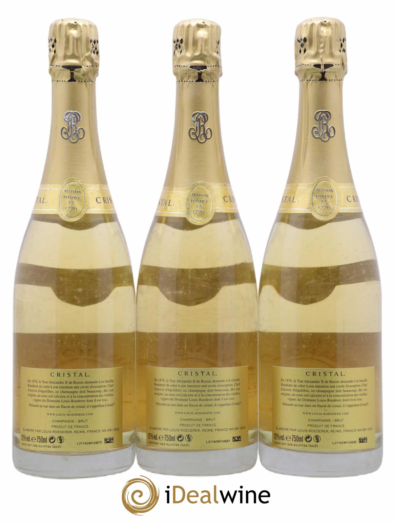 Cristal Louis Roederer 2009 - Lot de 3 bouteilles - 1