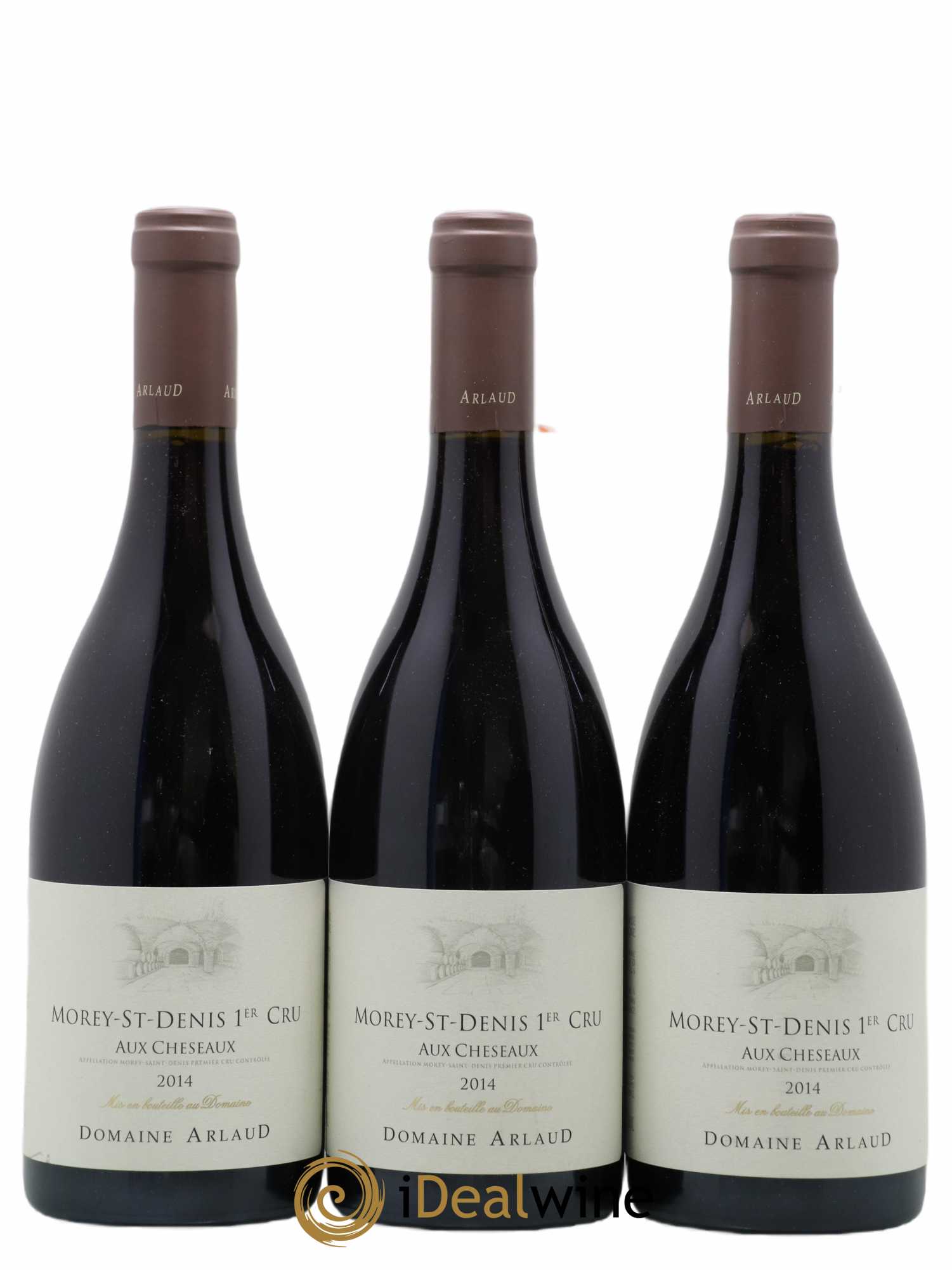 Morey Saint-Denis 1er Cru Aux Chéseaux Arlaud 2014 - Lot of 3 bottles - 0