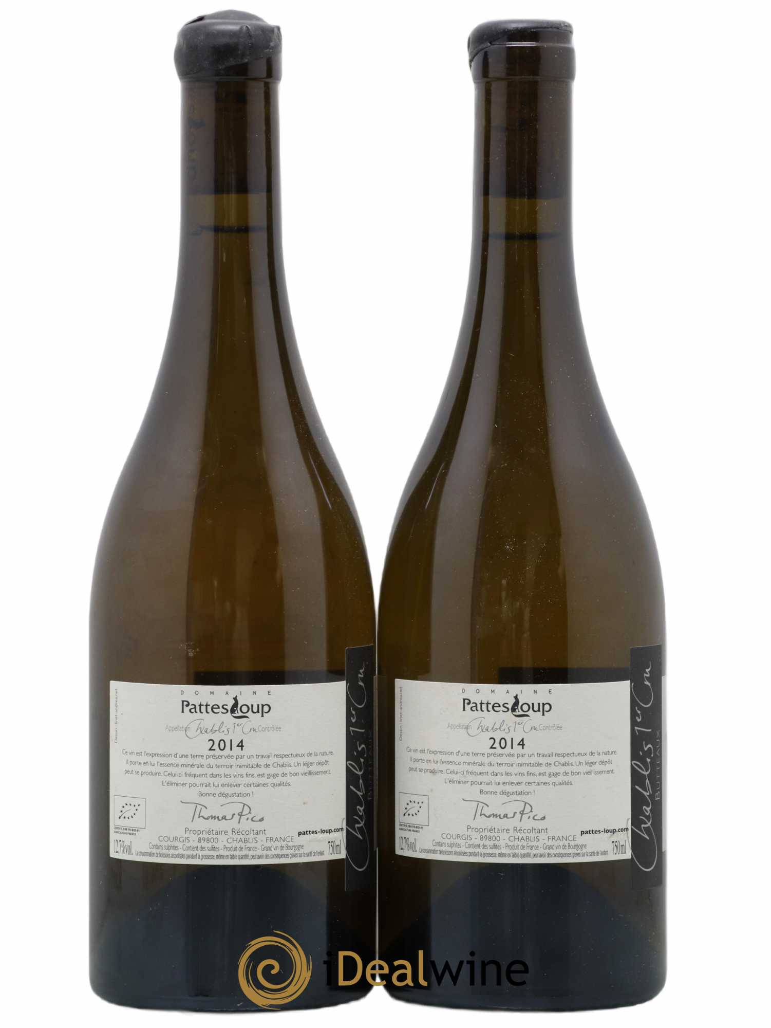 Chablis 1er Cru Butteaux Pattes Loup (Domaine) 2014 - Lot de 2 bouteilles - 1