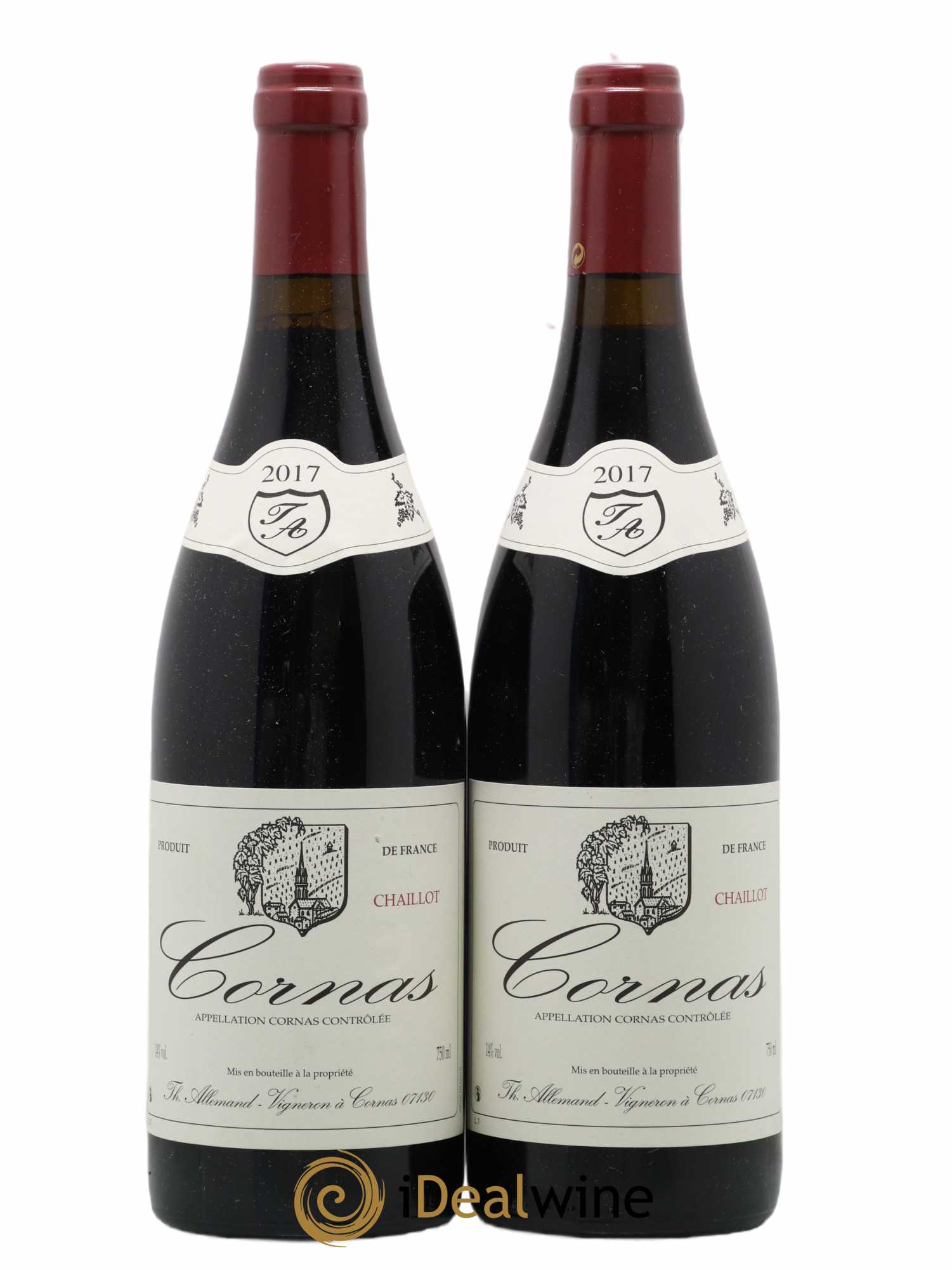 Cornas Chaillot Thierry Allemand 2017 - Lot de 2 bouteilles - 0