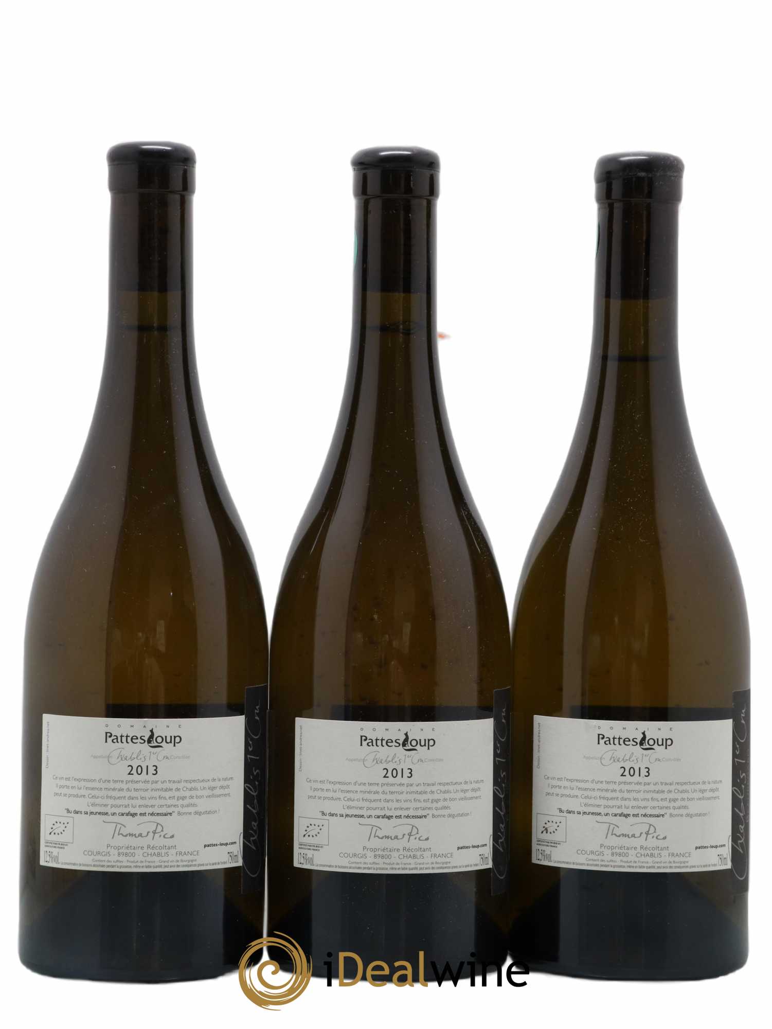 Chablis 1er Cru Beauregard Pattes Loup (Domaine) 2013 - Lot de 3 bouteilles - 1