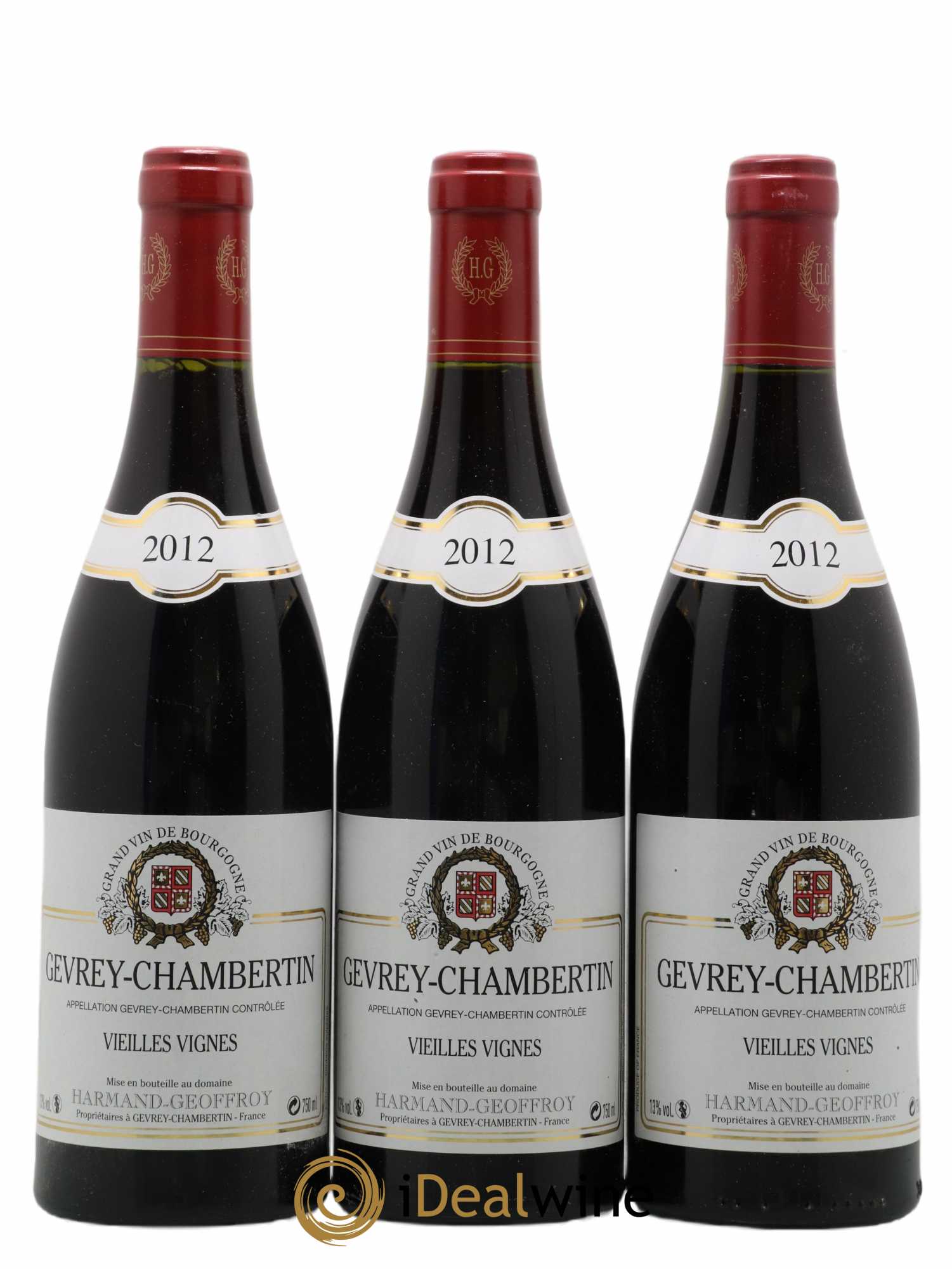 Gevrey-Chambertin Vieilles vignes Harmand-Geoffroy (Domaine) 2012 - Lot de 3 bouteilles - 0