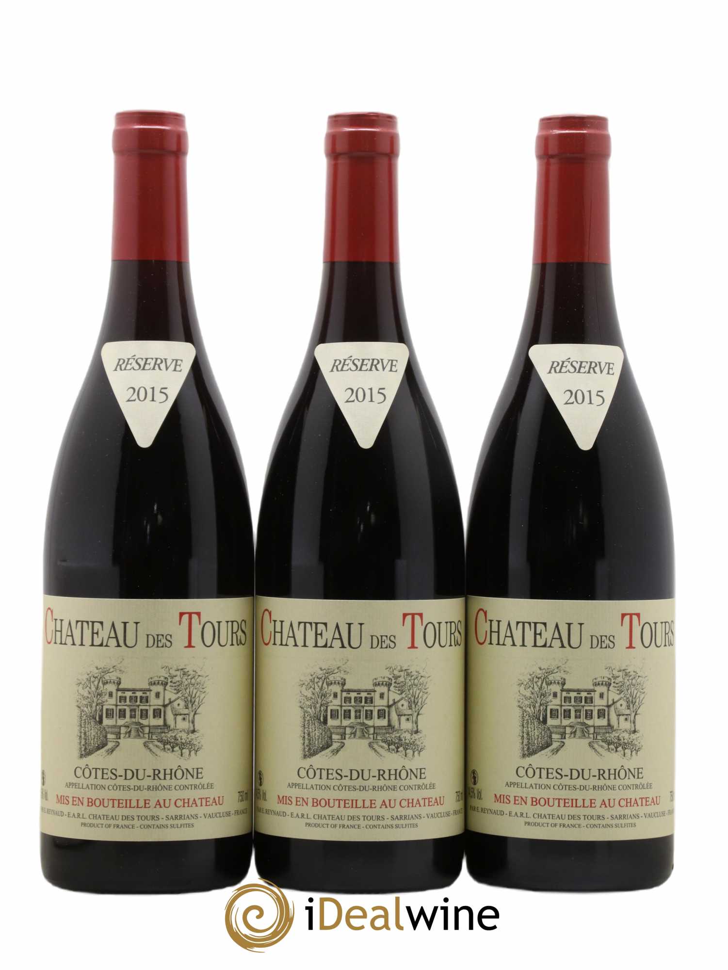 Côtes-du-Rhône Château des Tours Emmanuel Reynaud 2015 - Lot de 3 bouteilles - 0
