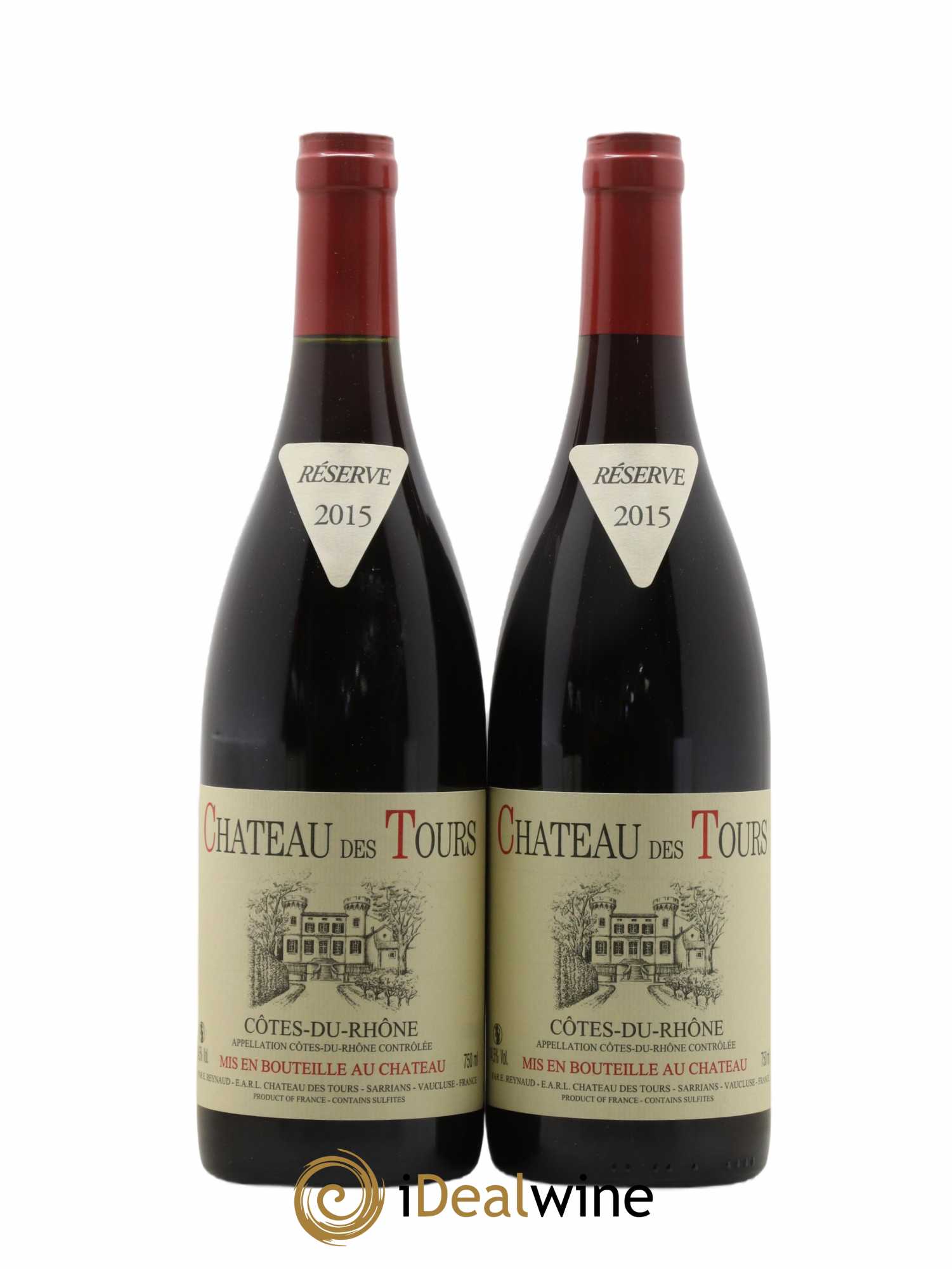 Côtes-du-Rhône Château des Tours Emmanuel Reynaud 2015 - Lot de 2 bouteilles - 0
