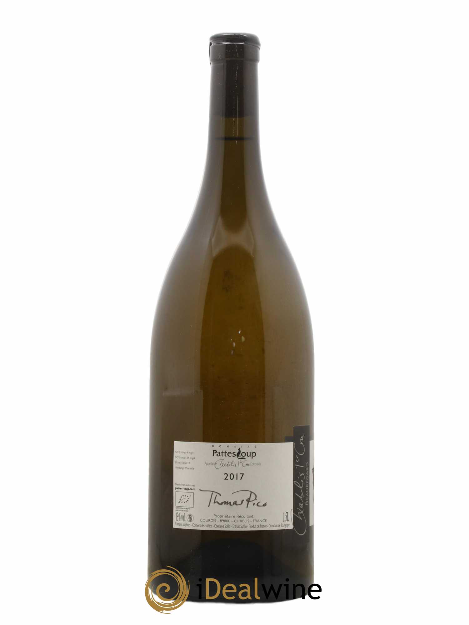 Chablis 1er Cru Beauregard Pattes Loup (Domaine) 2017 - Lot de 1 magnum - 1