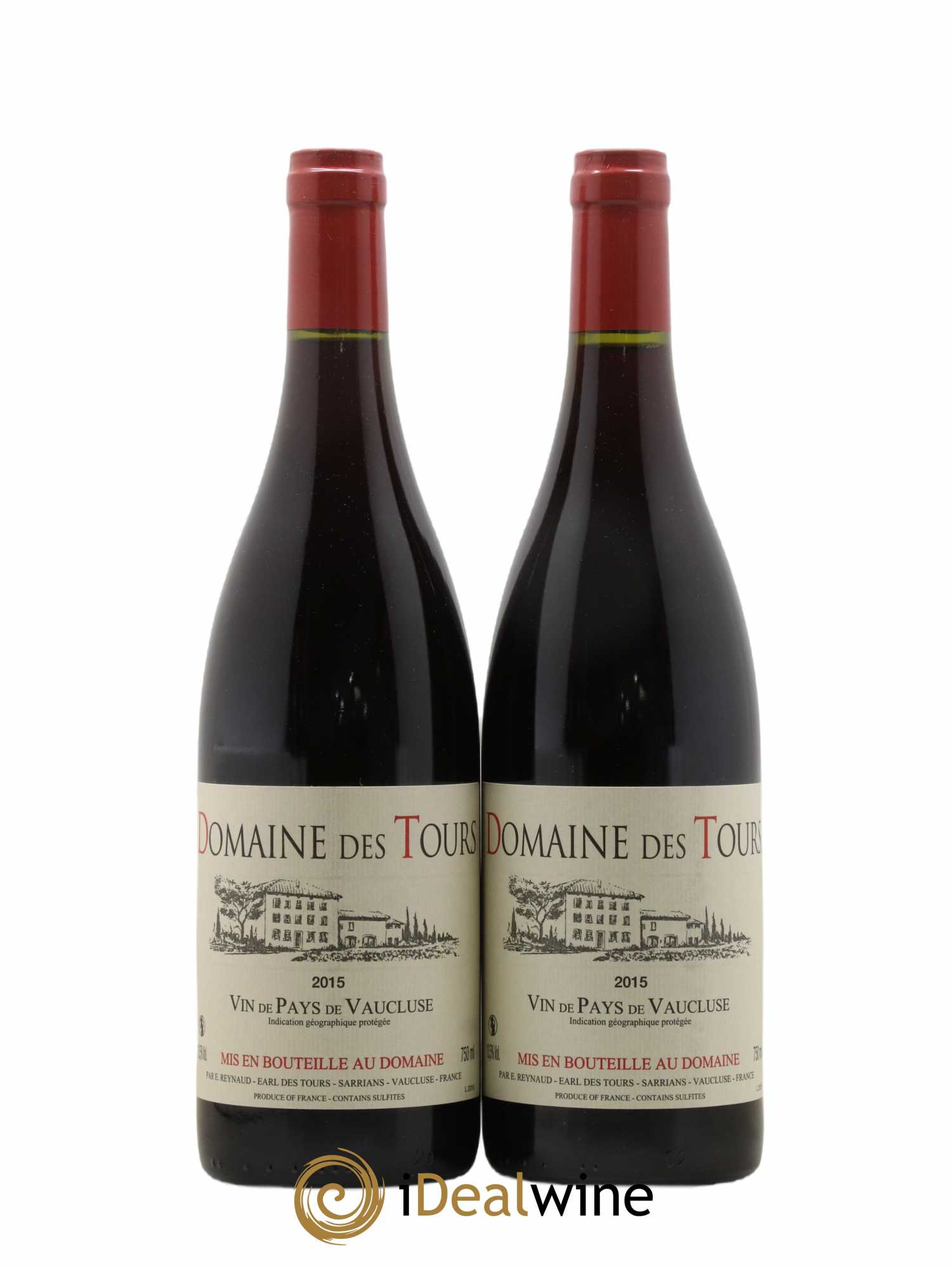 Vaucluse (Vin de Pays de Vaucluse) Domaine des Tours Emmanuel Reynaud 2015 - Lot de 2 bouteilles - 0