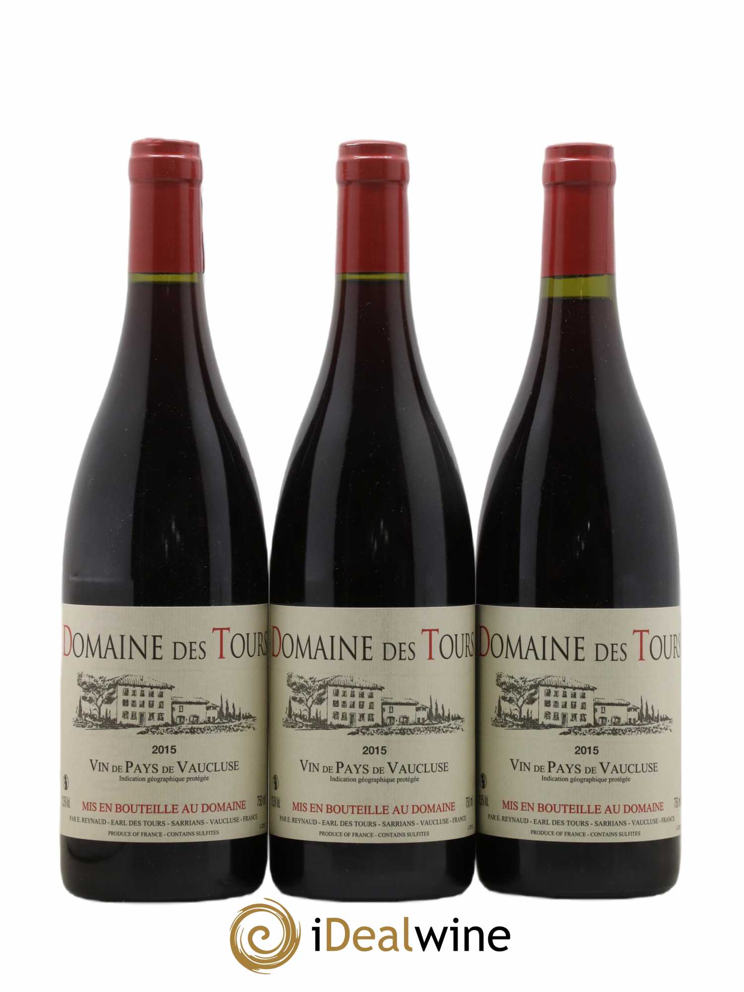 Vaucluse (Vin de Pays de Vaucluse) Domaine des Tours Emmanuel Reynaud 2015 - Lot de 3 bouteilles - 0