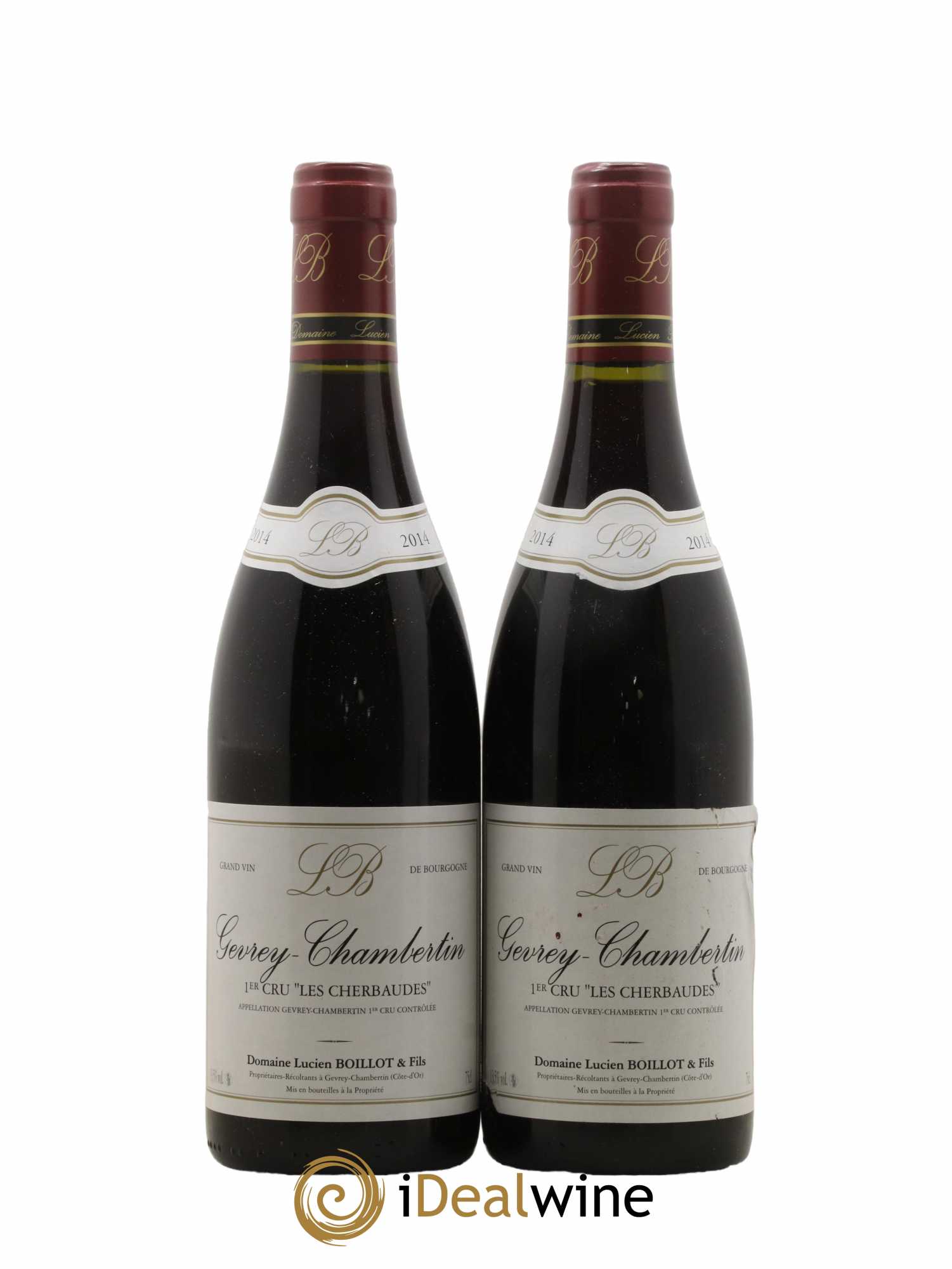 Gevrey-Chambertin 1er Cru Les Cherbaudes Lucien Boillot & Fils (Domaine) 2014 - Lot de 2 bouteilles - 0
