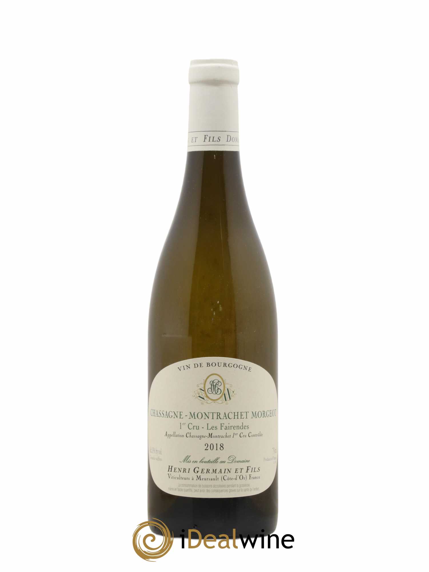 Chassagne-Montrachet 1er Cru Morgeot Les Fairendes Henri Germain 2018 - Lot de 1 bouteille - 0