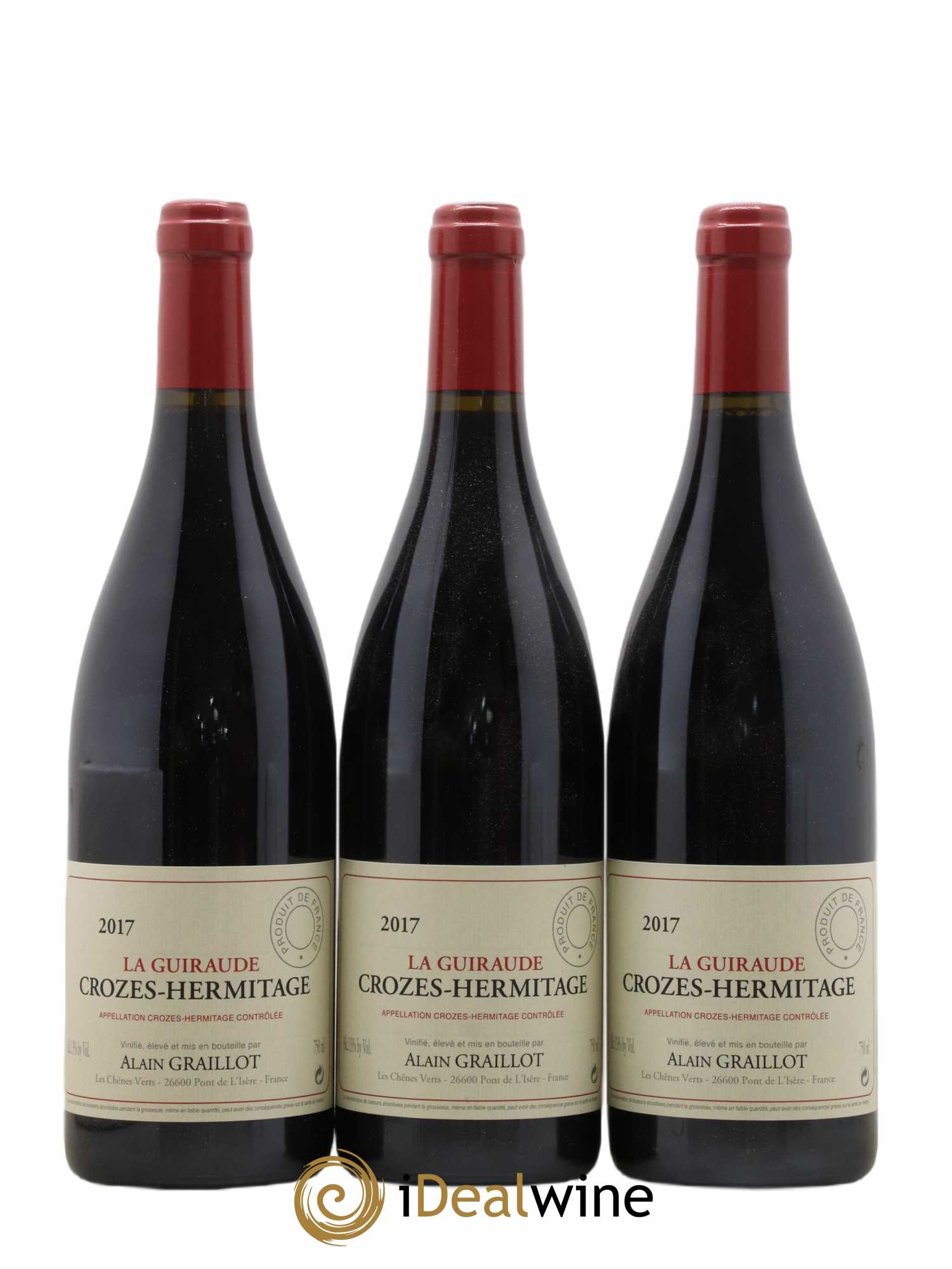 Crozes-Hermitage La Guiraude Domaine Graillot 2017 - Lot de 3 bouteilles - 0