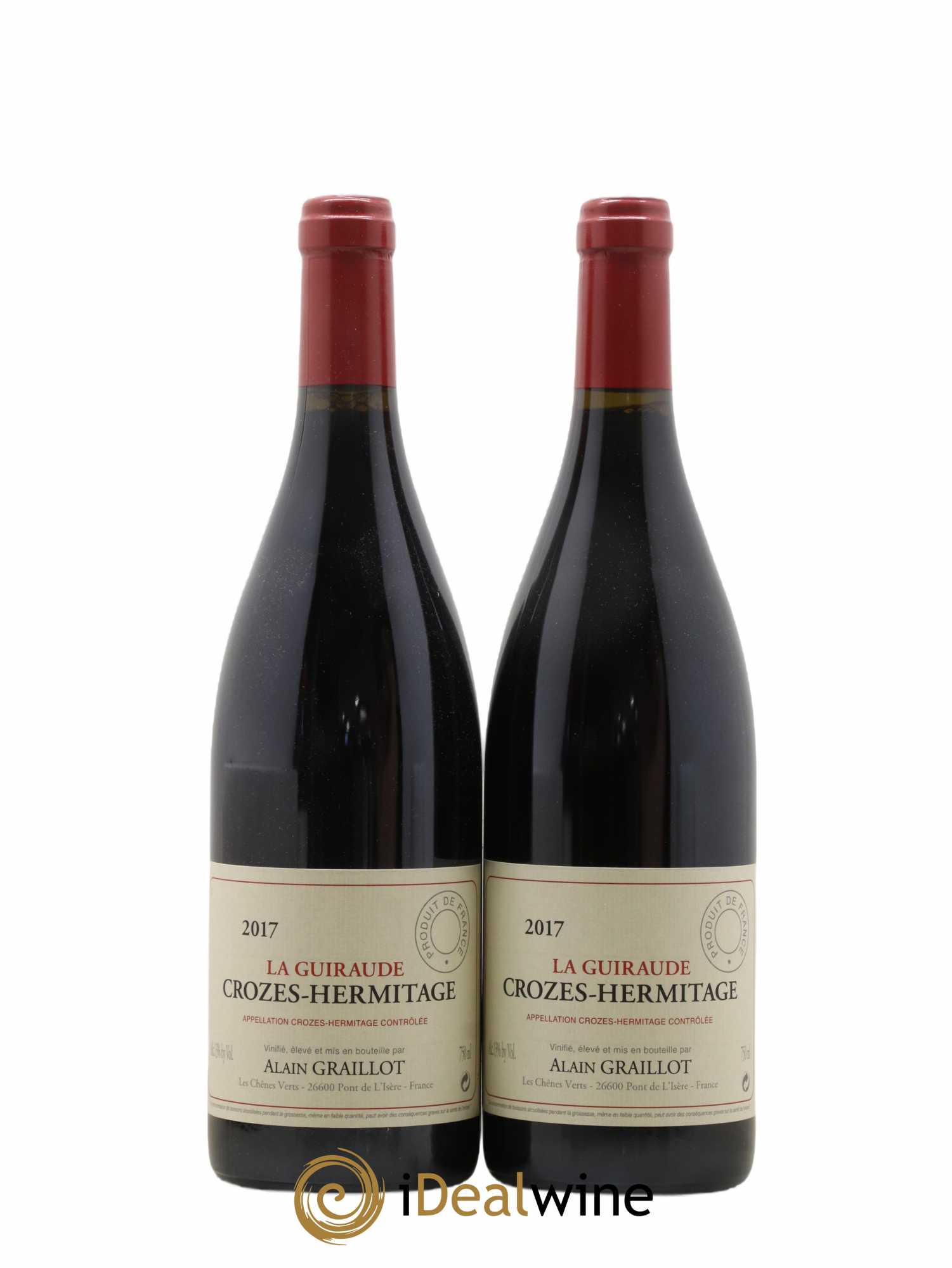 Crozes-Hermitage La Guiraude Domaine Graillot 2017 - Lot of 2 bottles - 0