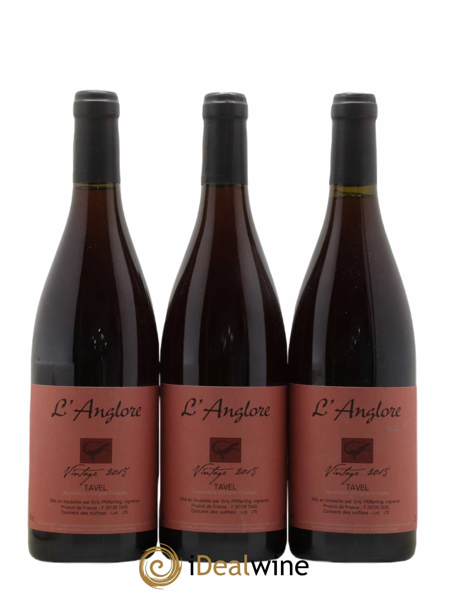 Tavel Vintage L'Anglore 2015 - Lot de 3 bouteilles - 0