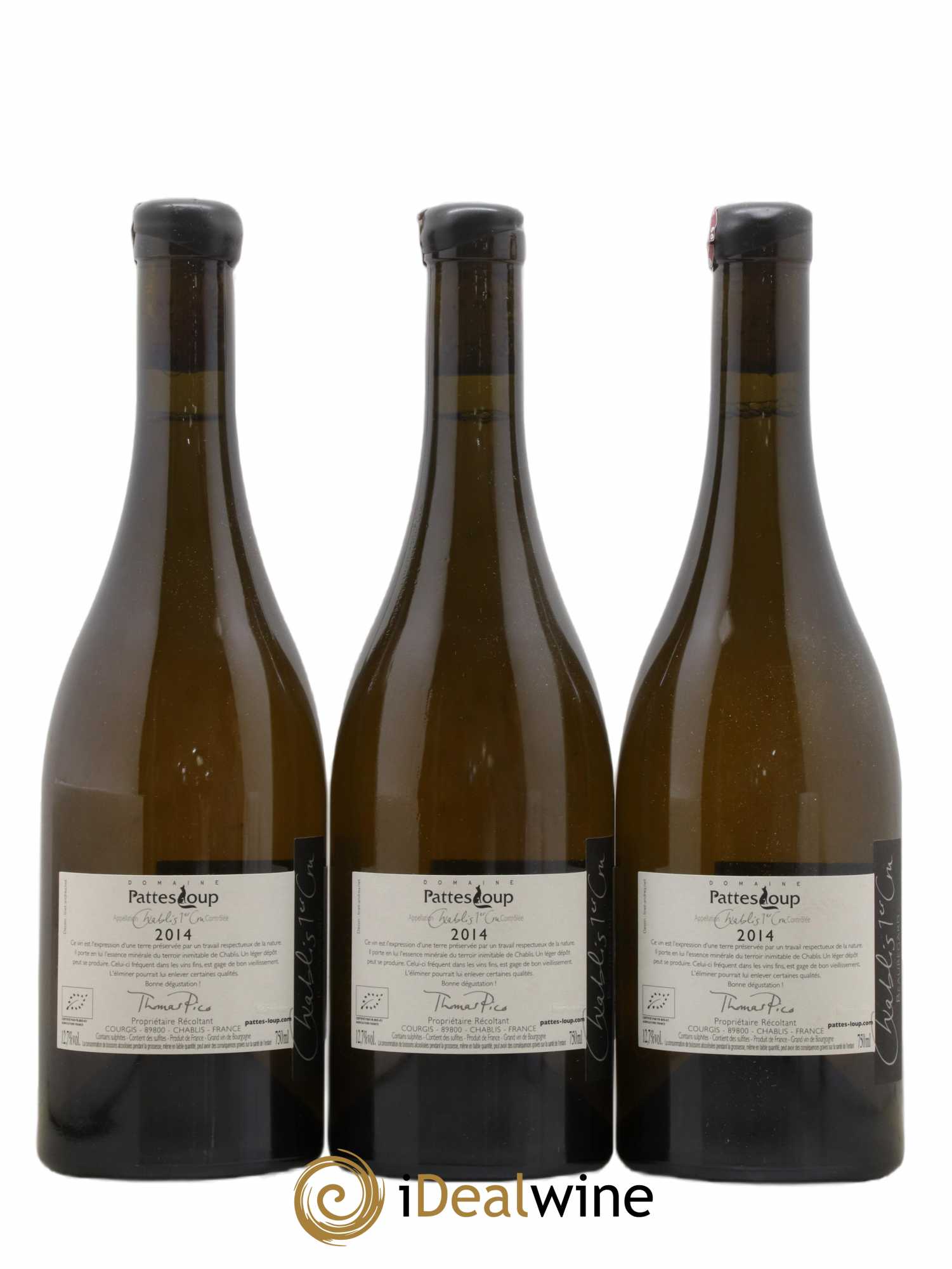 Chablis 1er Cru Beauregard Pattes Loup (Domaine) 2014 - Lot de 3 bouteilles - 1
